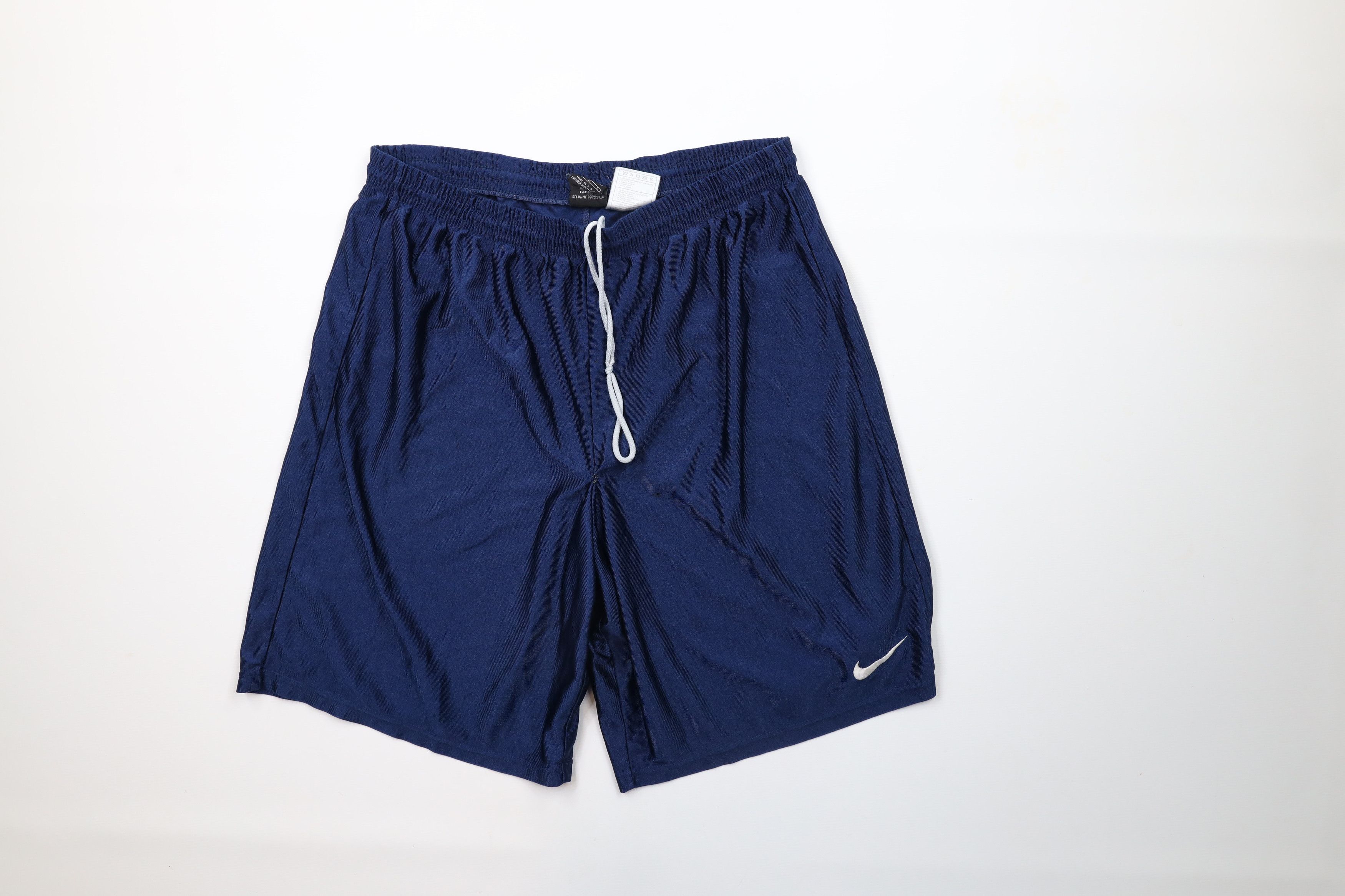 Nike × Vintage Vintage 90s Nike Travis Scott Mini Swoosh Shorts Blue USA Size US 34 / EU 50 - 1 Thumbnail