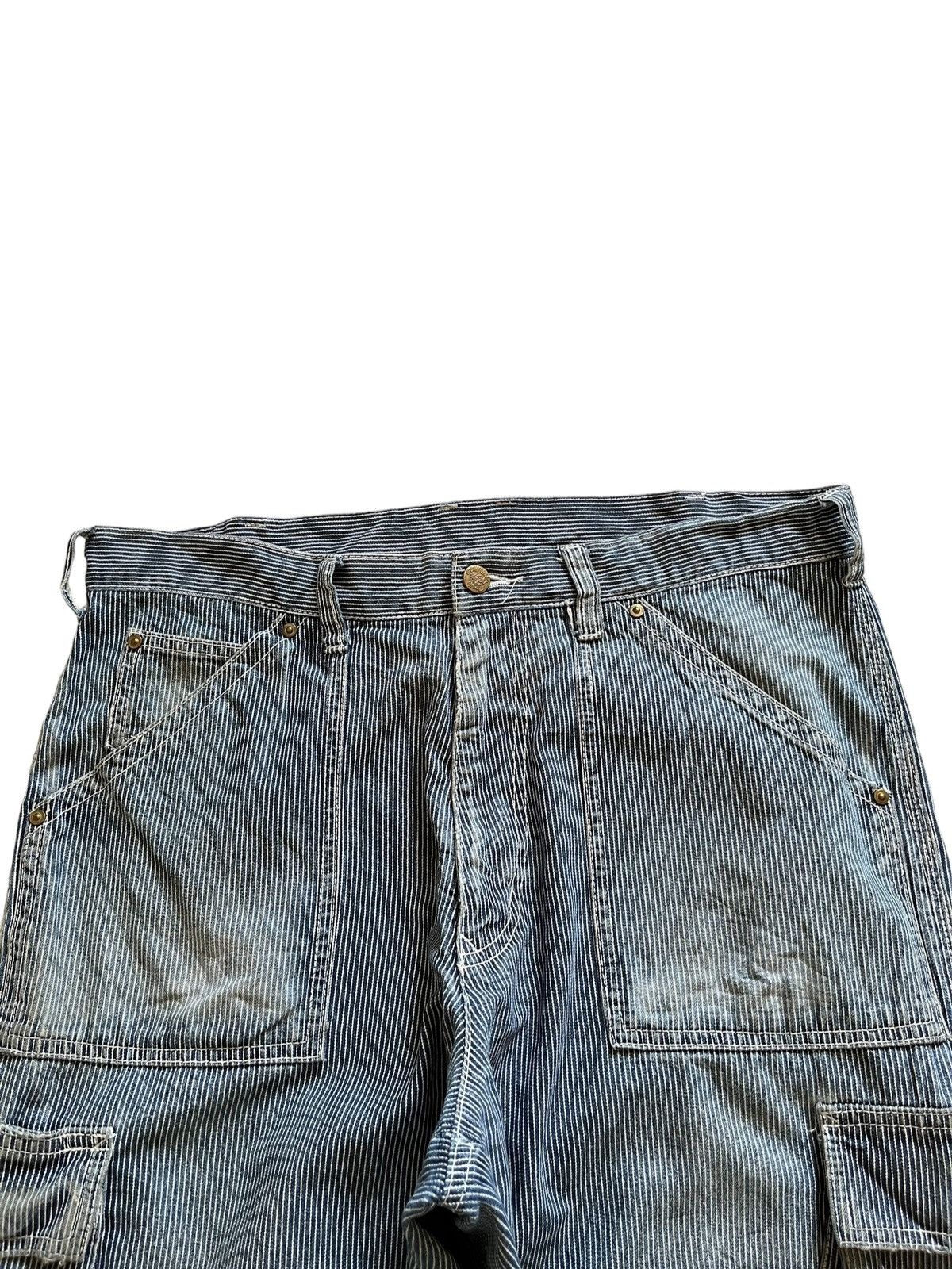 Japanese Brand Vintage Japanese Brand Hickory Style Baggy Cargo Jeans Size US 35 - 4 Thumbnail