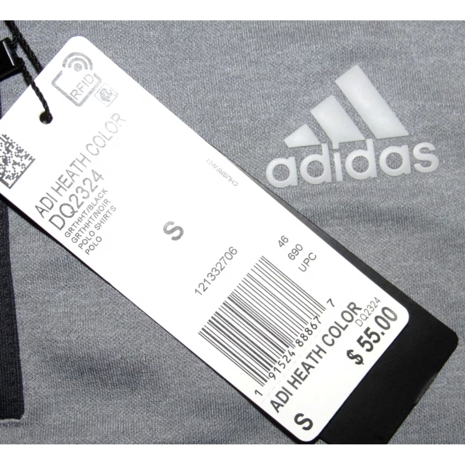 Adidas ADIDAS Black Grey Short Sleeve Polo Shirt Small NWT Size US S / EU 44-46 / 1 - 3 Thumbnail