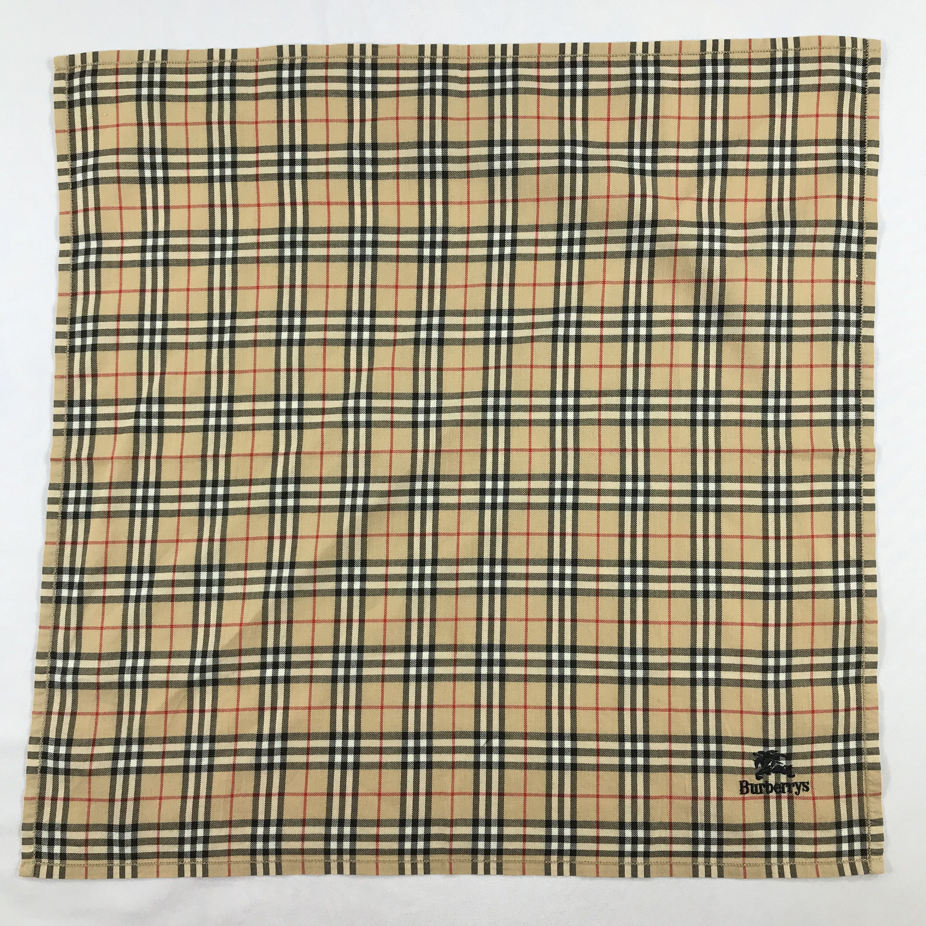Burberry × Vintage Burberry Bandana / Handkerchief / Neckerchief -S2406 Size ONE SIZE - 1 Thumbnail