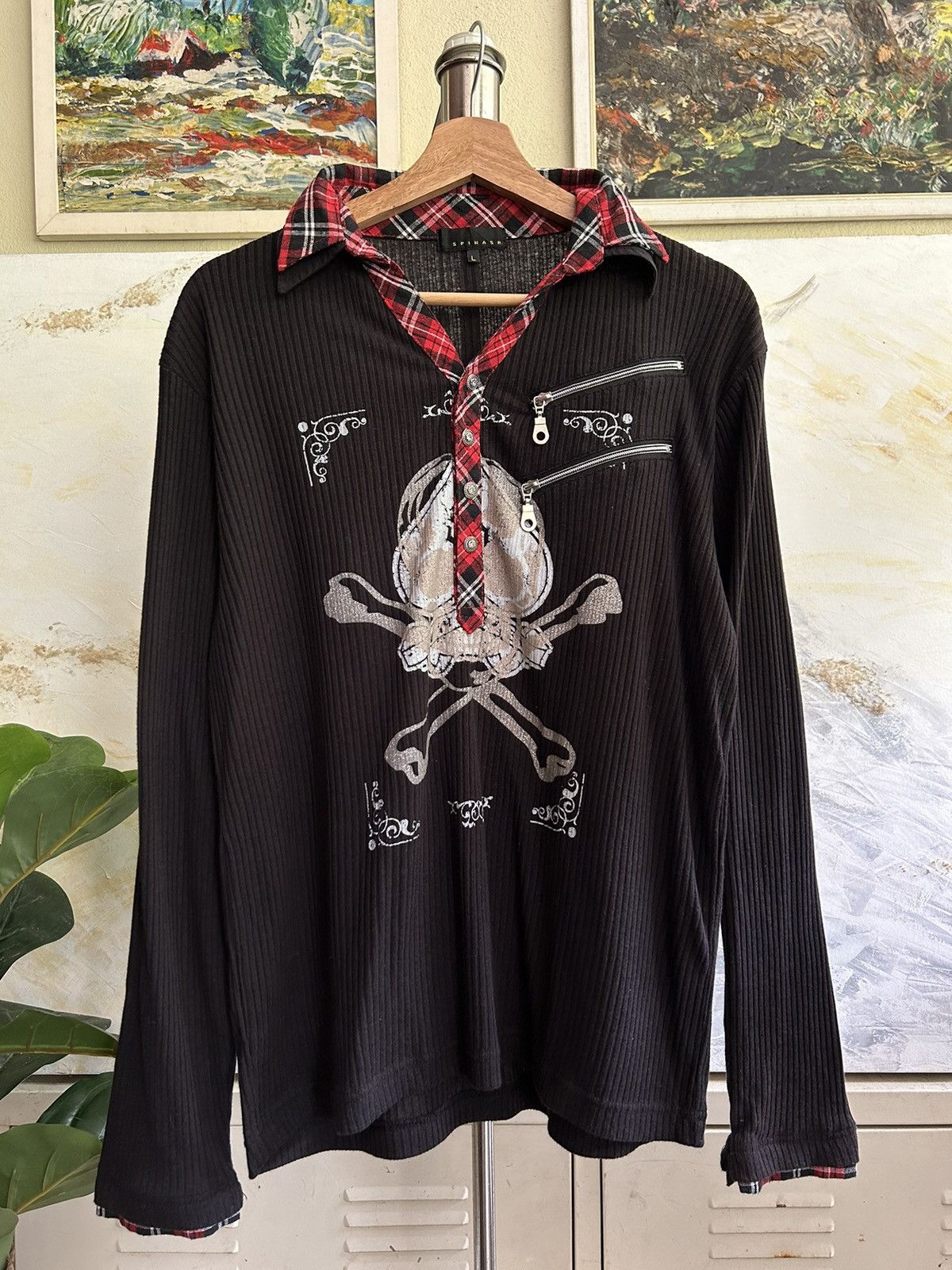 PUNK ZIPPER SKULL LOVE LONG SLEEVE