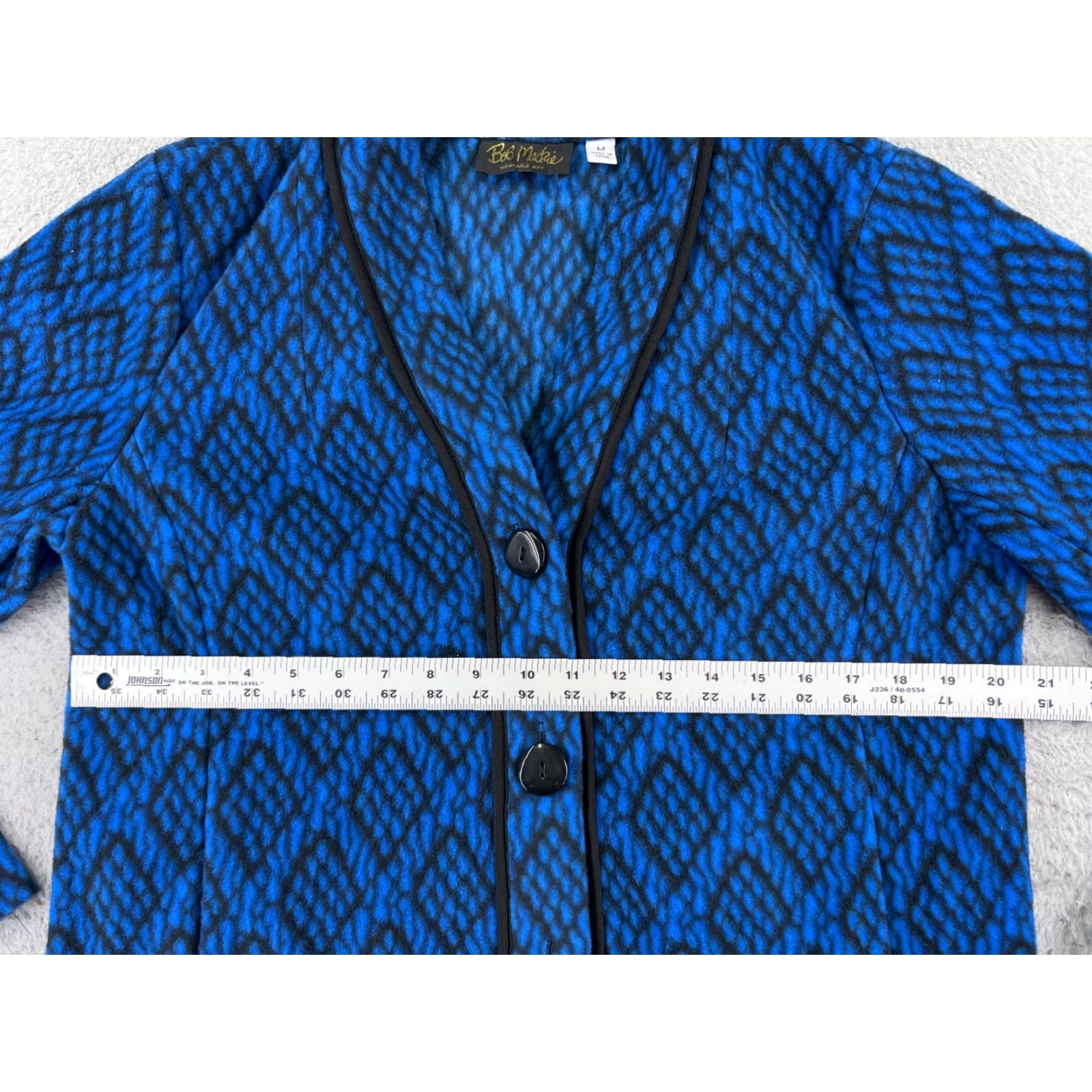 Bob Mackie Bob Mackie Jacket Womens Medium Blue Button Up Fleece Lined Collared Size M / US 6-8 / IT 42-44 - 7 Thumbnail
