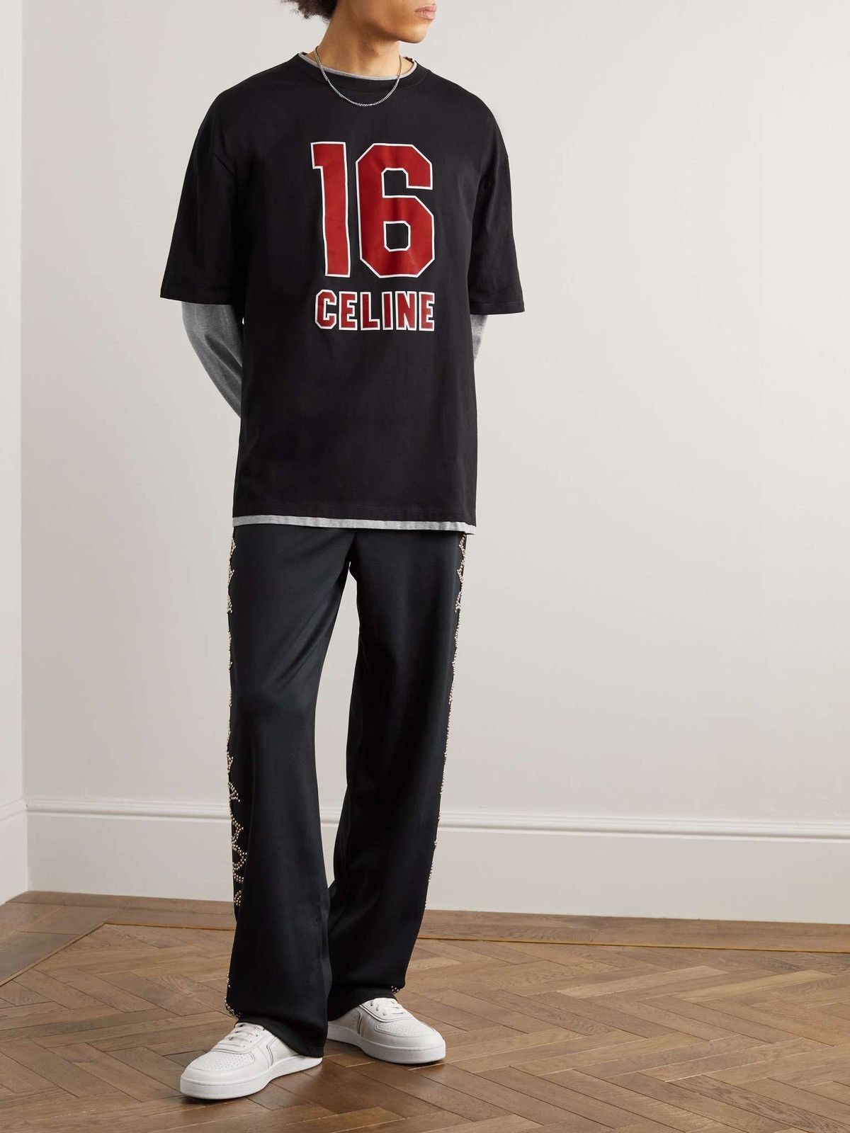 Celine Skater Layered Logo Print Longsleeve T-shirt Size US M / EU 48-50 / 2 - 2 Thumbnail