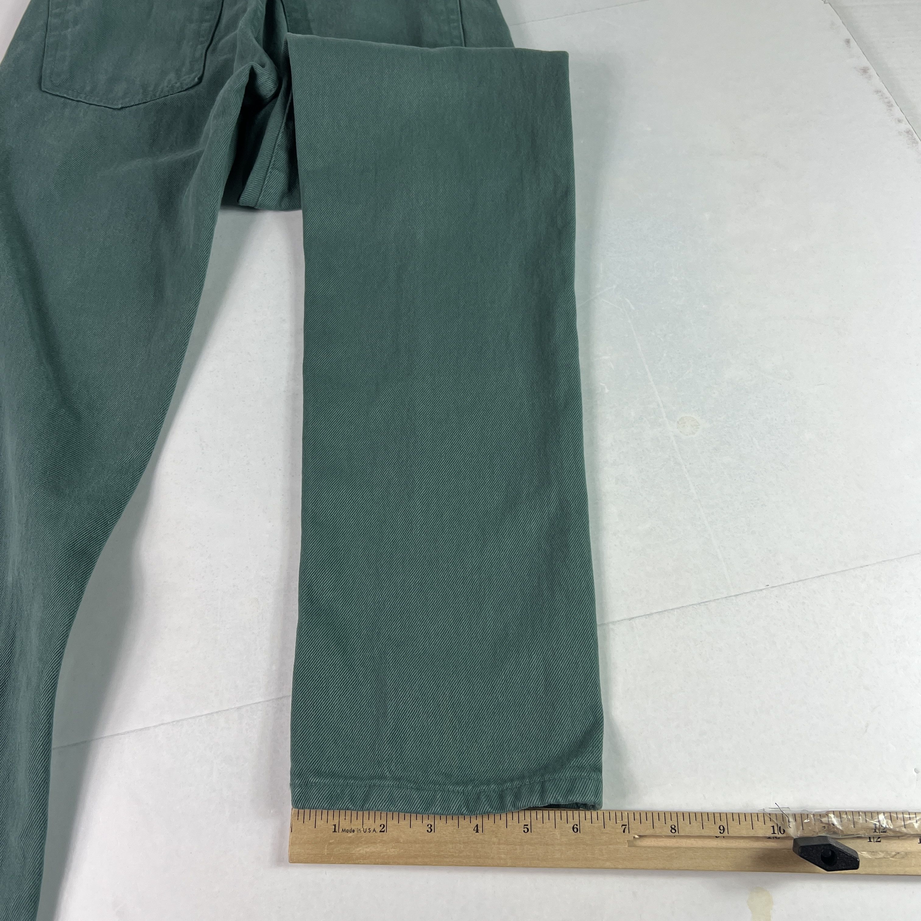 Calvin Klein VTG Calvin Klein Jean's Straight Green Faded Denim USA Made Size 26" / US 2 / IT 38 - 13 Thumbnail