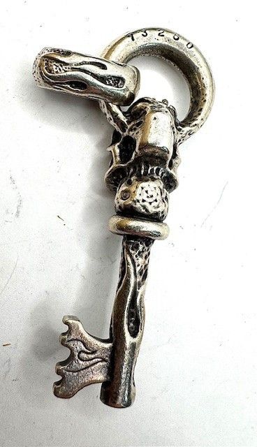 Other Starlingear Flaming Skeleton Key Sterling Silver Necklace Size ONE SIZE - 3 Thumbnail