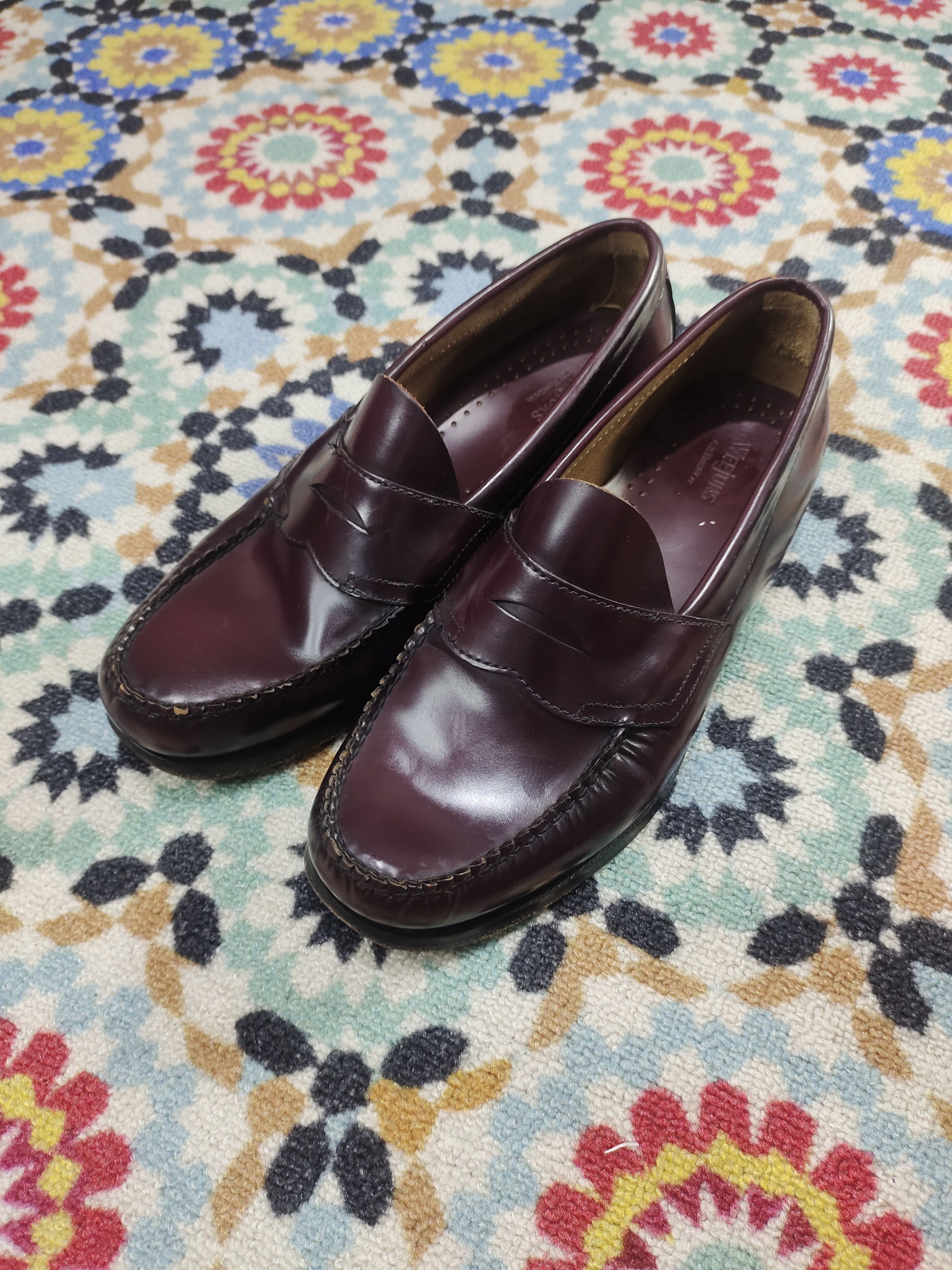 G.H. Bass & Co. GH Bass Weejuns Logan Penny Loafers Wine/Burgundy Size US 9 / EU 42 - 10 Thumbnail