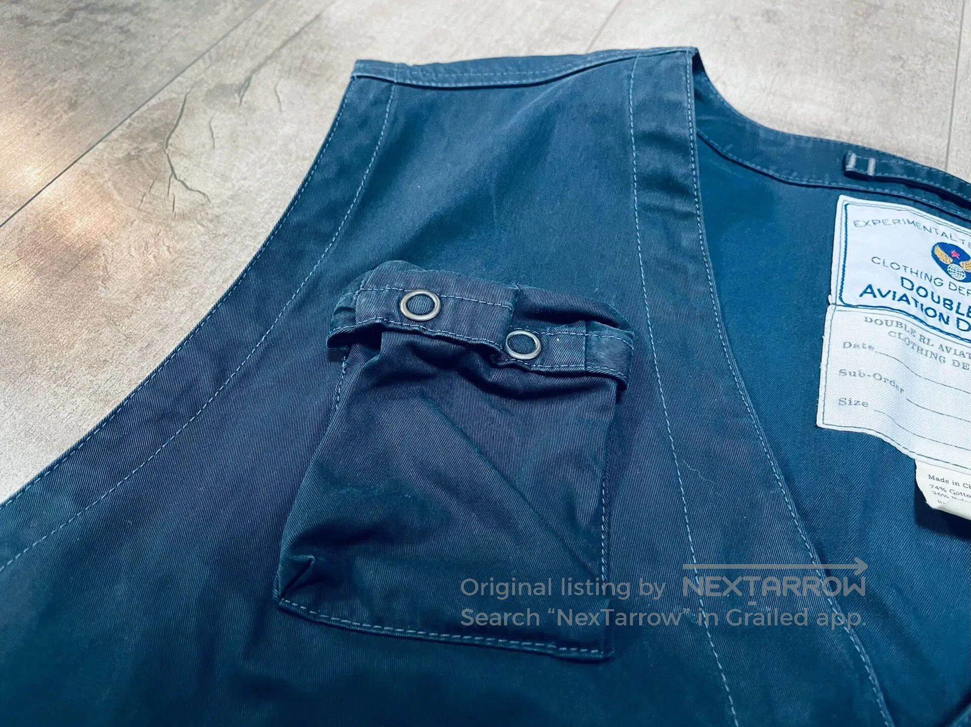 RRL Ralph Lauren RRL Indigo Work Vest. Size US L / EU 52-54 / 3 - 5 Thumbnail