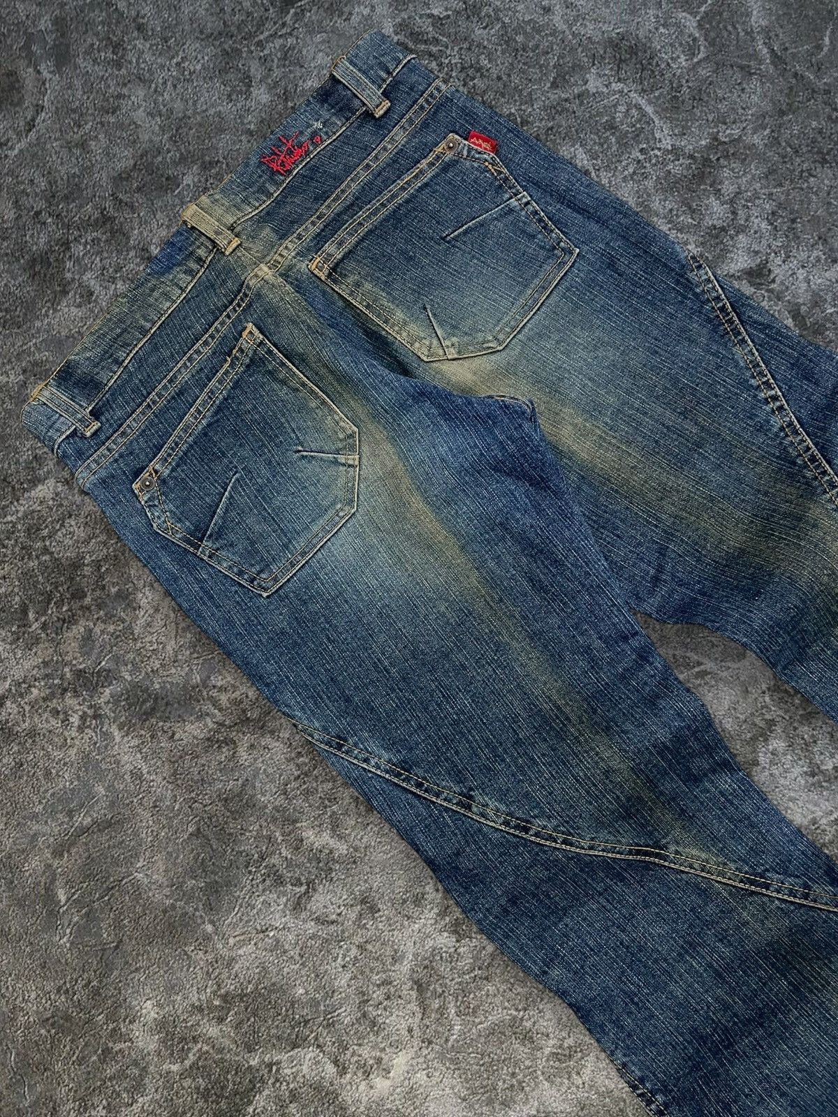 Tornado Mart Vintage Japan Designer 90’s Ritsuko Shirahama Flared Denim Size US 28 / EU 44 - 9 Thumbnail
