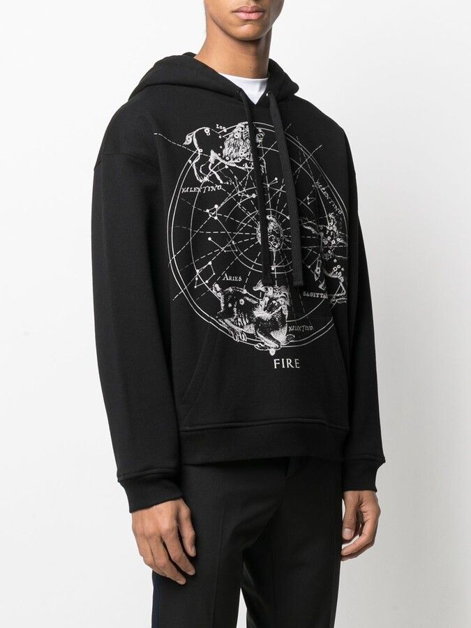 Valentino o1y0525 Logo Hoodie in Black Size US XS / EU 42 / 0 - 2 Thumbnail