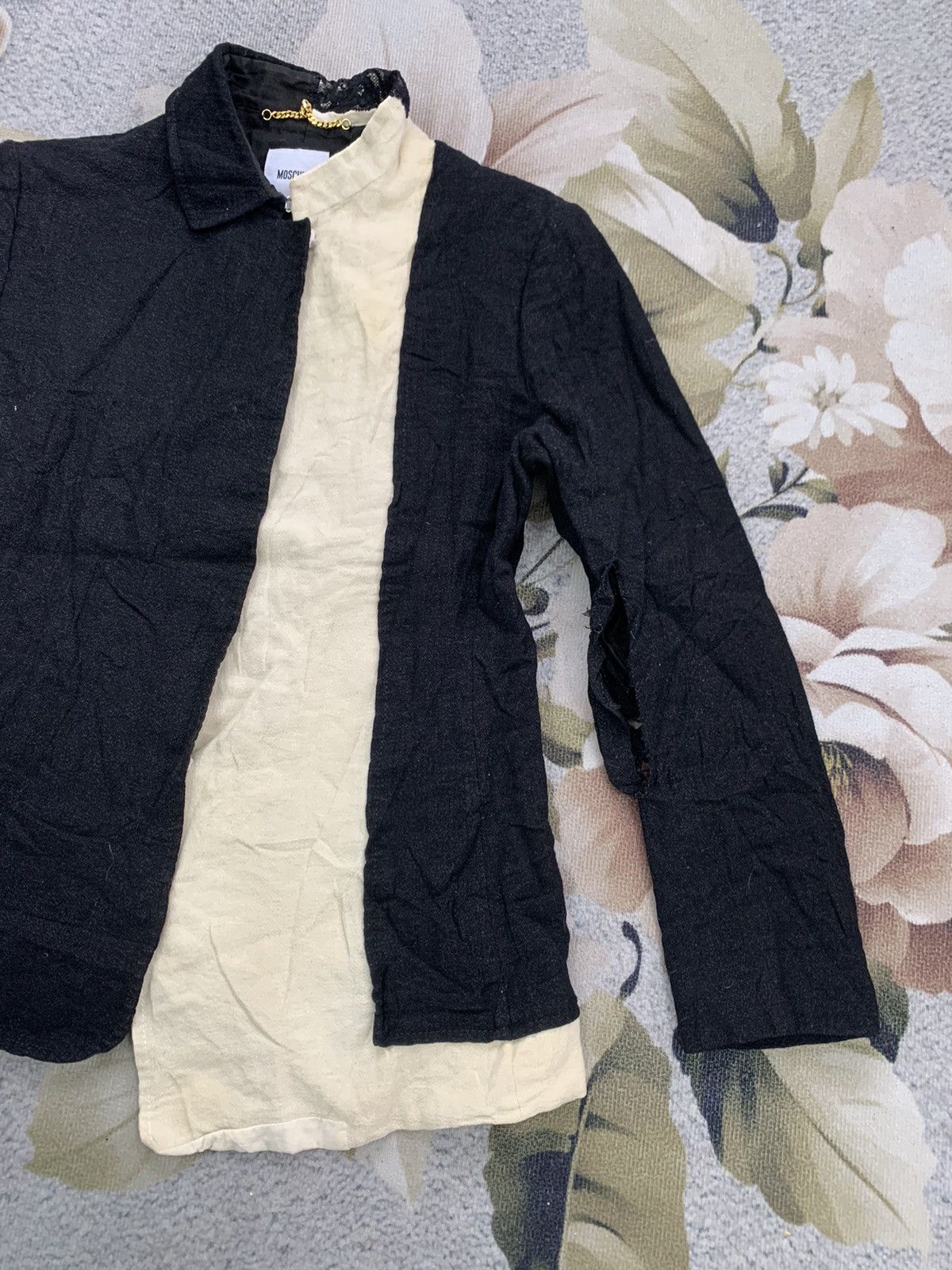 Moschino Rare Distress Constructed Design Moschino Wool Jacket Size L / US 10 / IT 46 - 4 Thumbnail