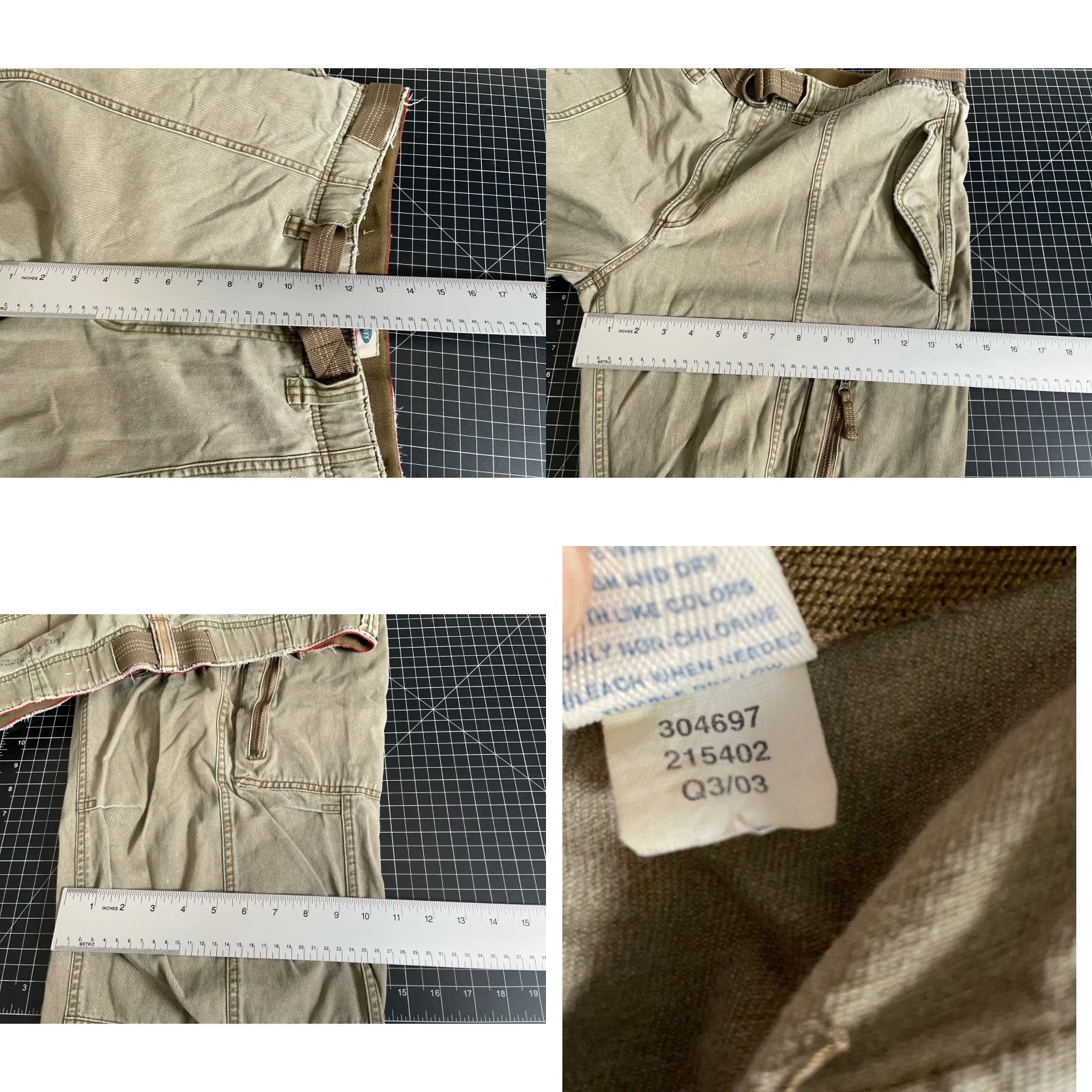 Old Navy VINTAGE Old Navy Cargo Pants Mens 36 x 30 Belted Army Style 38 x 28 Green Cotton Cargo Pocket Straight Regular Waist 38 Inseam 28 Modern Vintage? Size US 38 / EU 54 - 8 Thumbnail