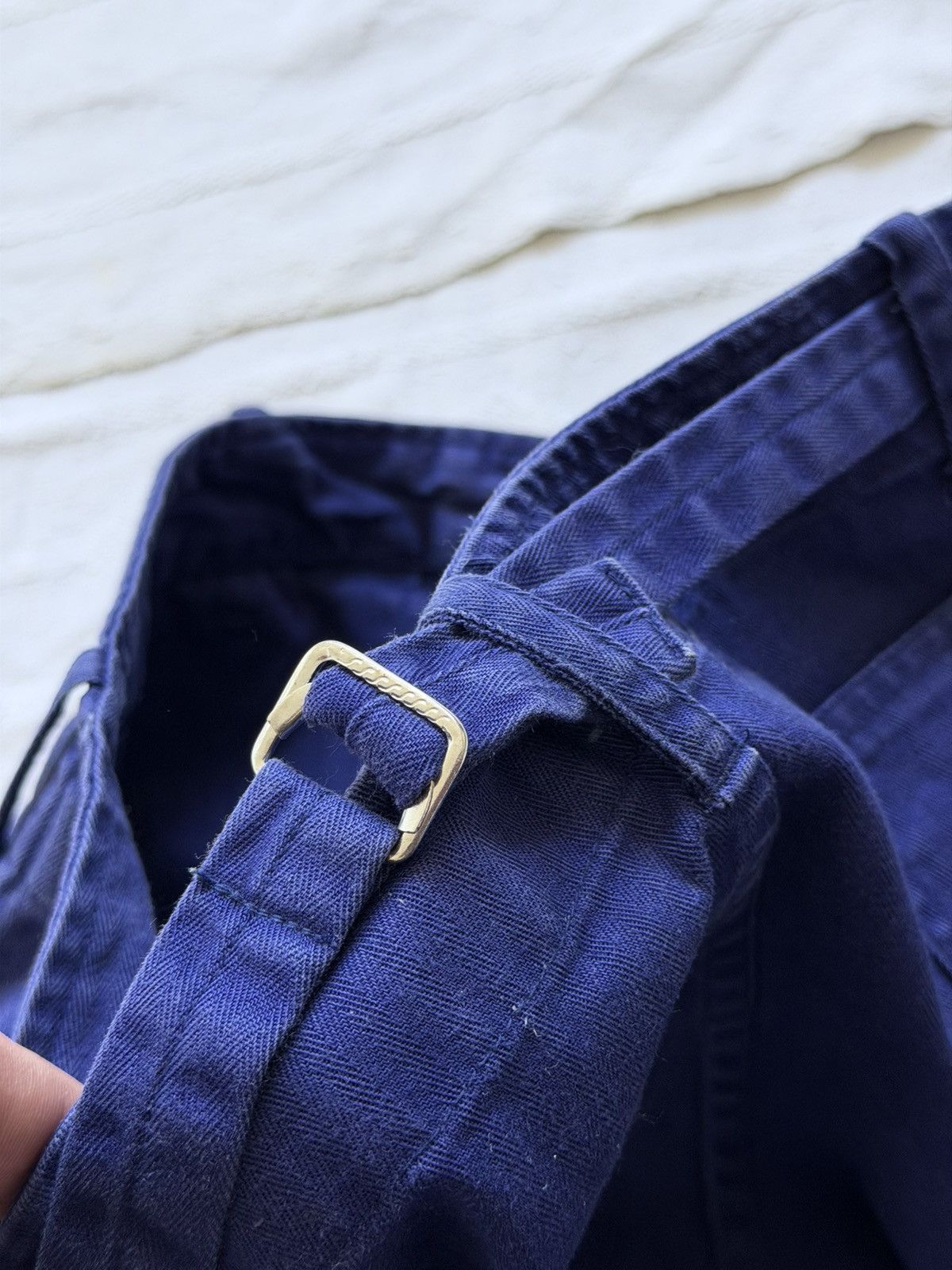 Le Laboureur Vintage 70s German Buckle Back Sanfor Work Pants Size US 32 / EU 48 - 4 Thumbnail