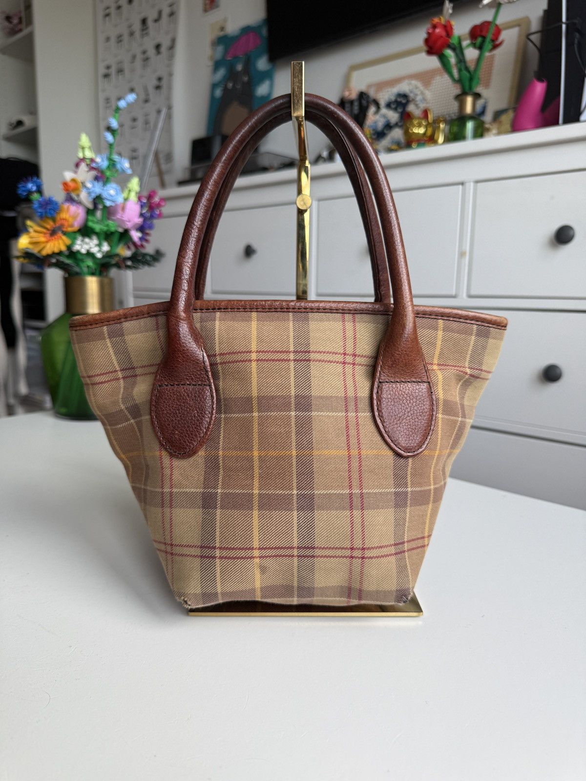 Barbour × Designer Barbour tartan big logo mini handbag designer old money rare Size ONE SIZE - 2 Thumbnail