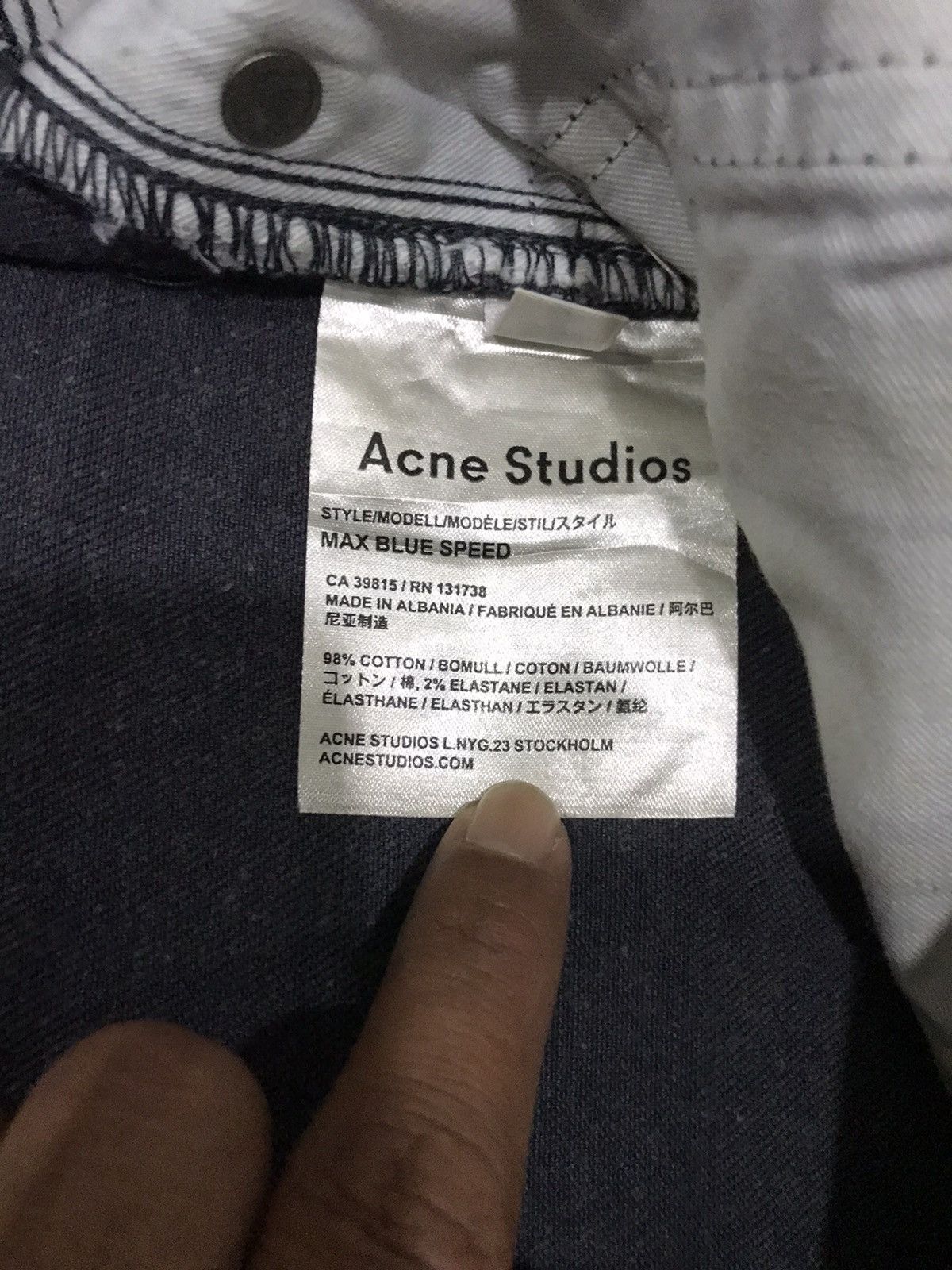 Acne Studios Acne Studios Max Blue Speed Size US 32 / EU 48 - 16 Thumbnail