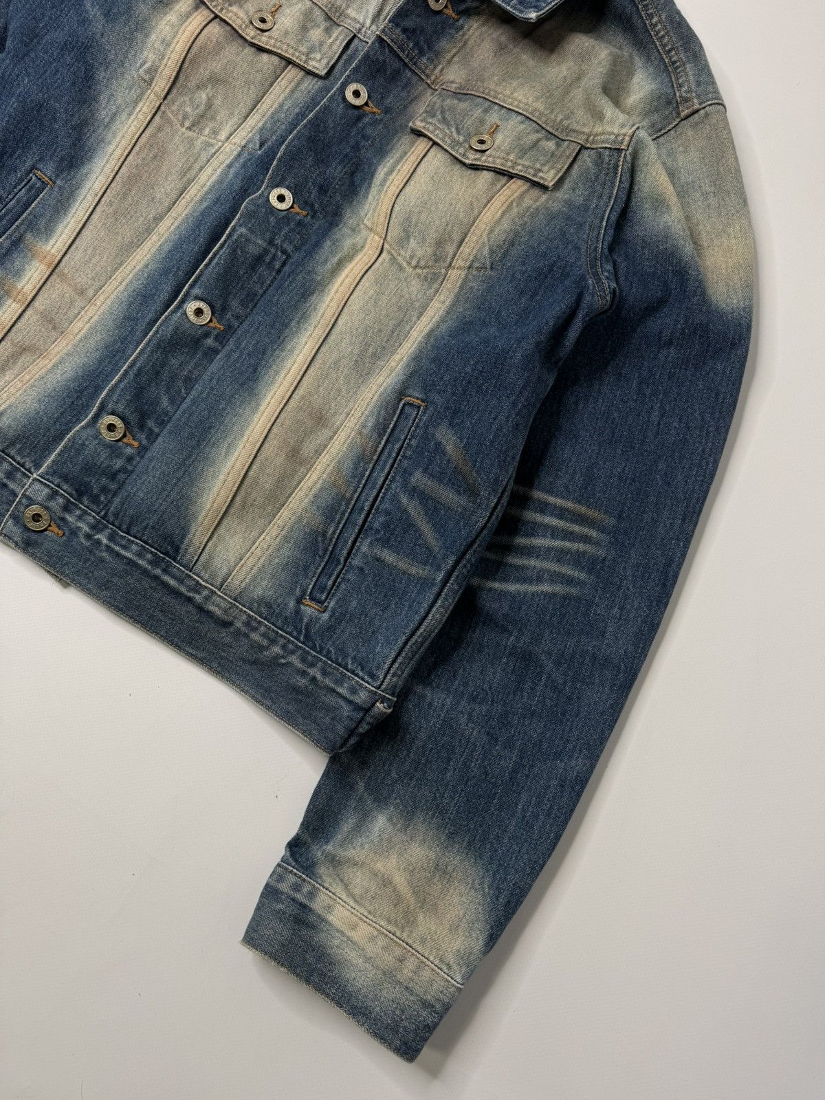 Vintage Vintage archive avant garde washed denim jacket katana lgb Size US L / EU 52-54 / 3 - 4 Thumbnail