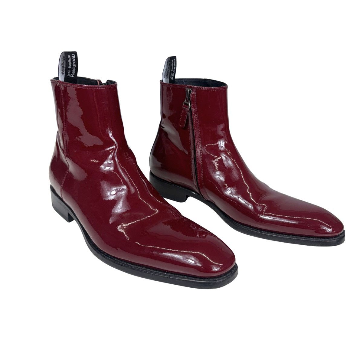 Jean Baptiste Rautureau Jean-Baptiste Rautureau Burgundy Patent Leather Boots Size US 10 / EU 43 - 1 Thumbnail