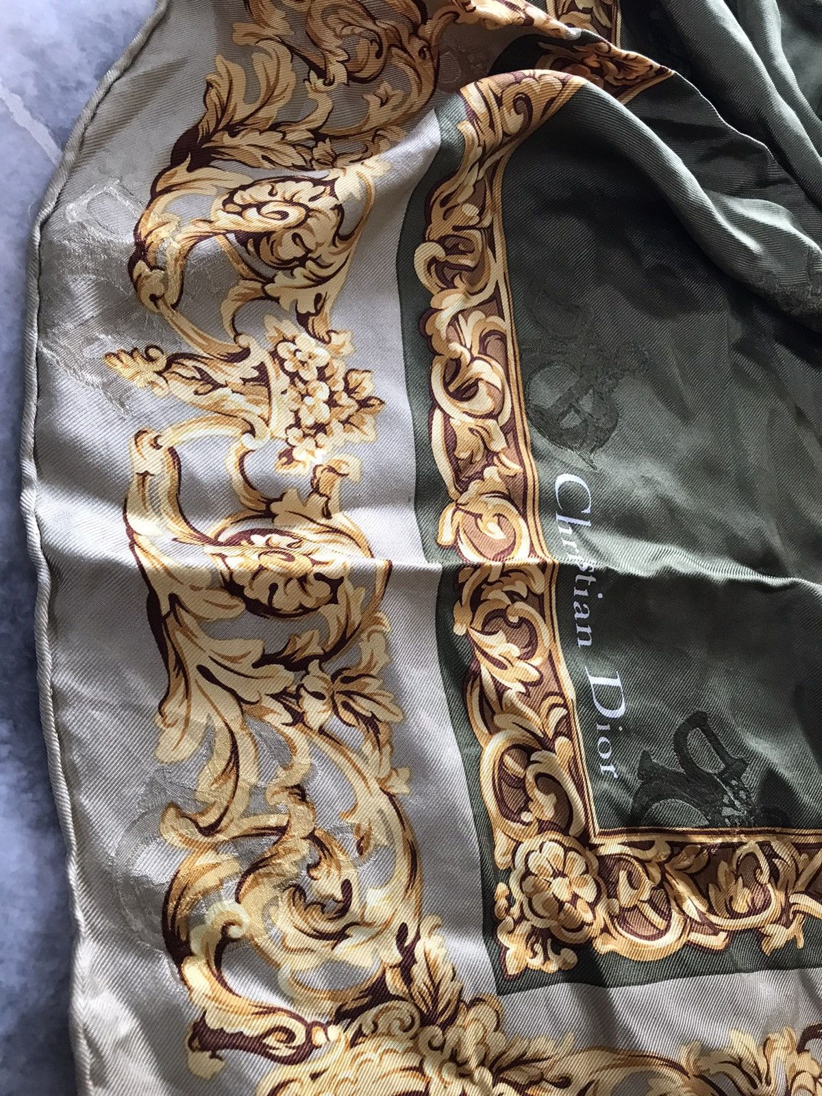 Christian Dior Monsieur × Dior Vintage Christian Dior Silk Scarf Size ONE SIZE - 6 Thumbnail