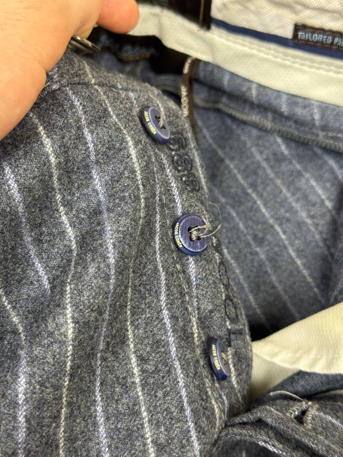 Jacob Cohen Jacob Cohen Vitale Barberis Canonico 688 Wool Slim Trousers Size US 36 / EU 52 - 12 Thumbnail