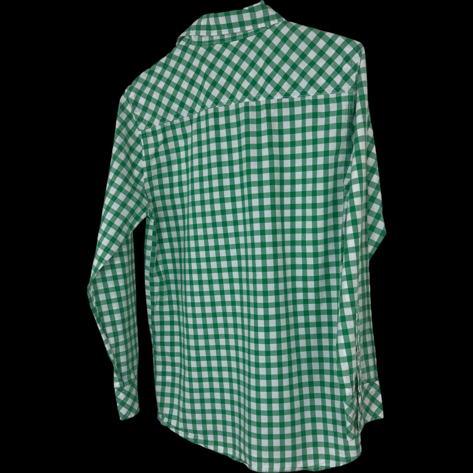 Eddie Bauer Eddie Bauer Kids XL Green White Gingham Long Sleeve Shirt Size US XL / EU 56 / 4 - 10 Thumbnail