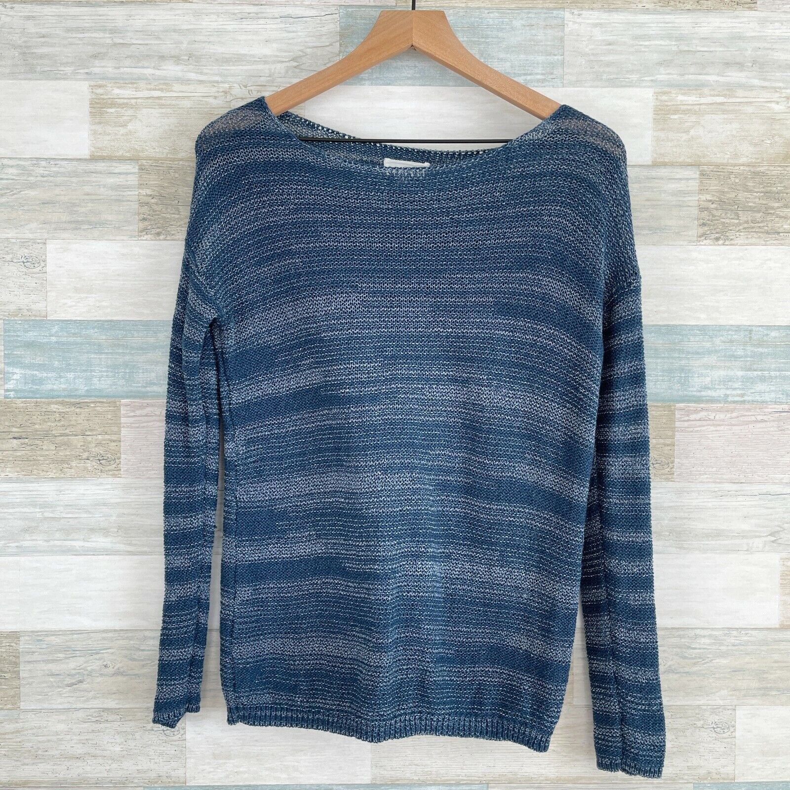 Lou & Grey Lou & Grey Spaceknit Sweater Blue Drop Shoulder Womens S Size S / US 4 / IT 40 - 1 Thumbnail