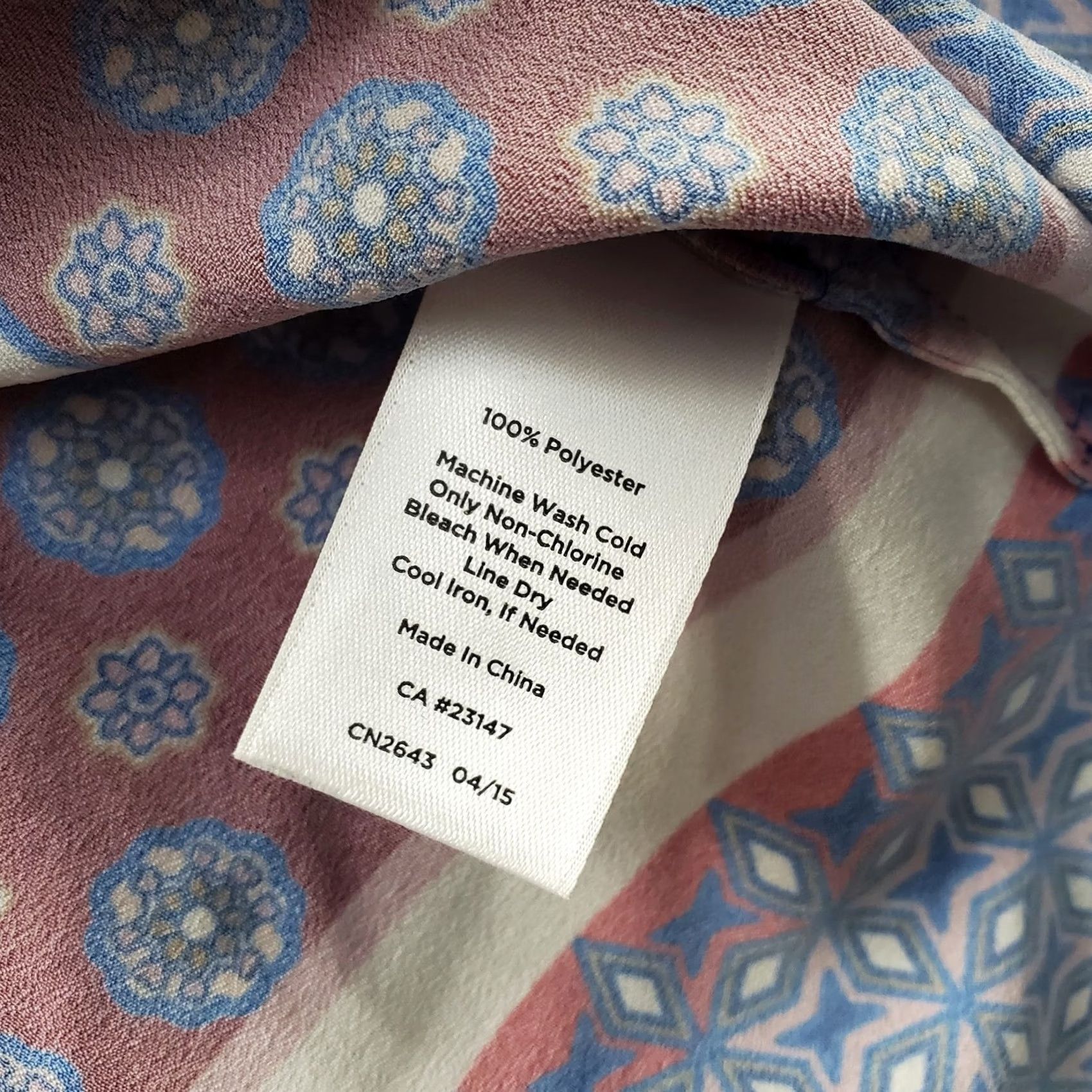 Talbots Talbots Blouse Womens Petite S Multicolor Geometric Side Slit Crew Neck Pullover Size S / US 4 / IT 40 - 6 Thumbnail