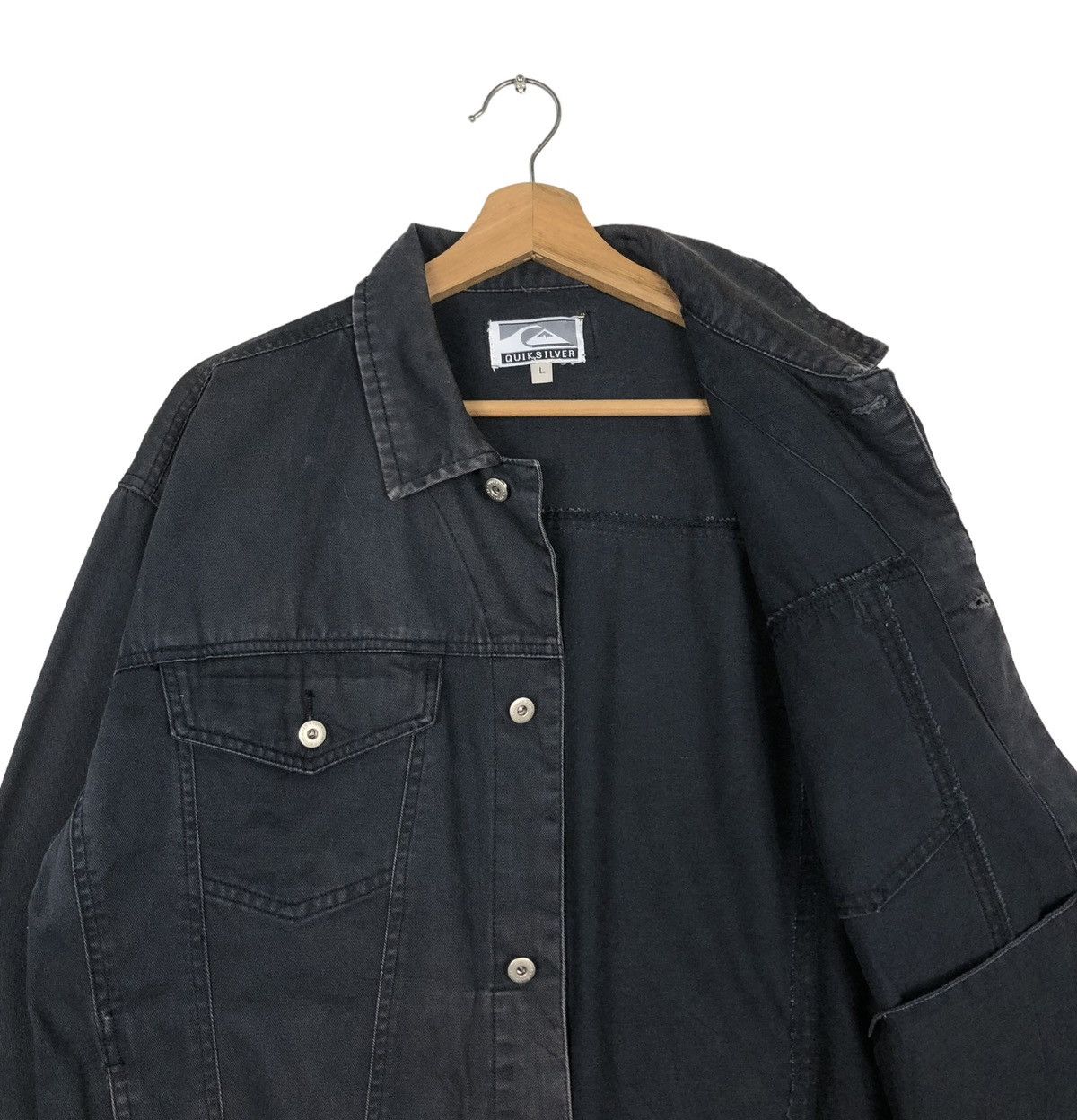 Quiksilver 🔥VINTAGE 90’s CROPPED BIKER JACKET QUICKSILVER CARGO Size US L / EU 52-54 / 3 - 12 Thumbnail