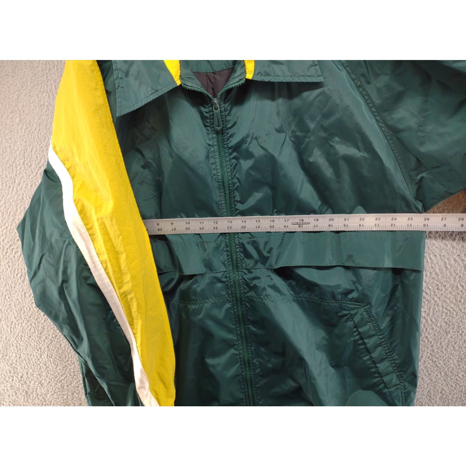 Nike VINTAGE Nike Windbreaker Jacket Full Zip Green Gold White Tag 90s XL Mens Size US XL / EU 56 / 4 - 5 Thumbnail