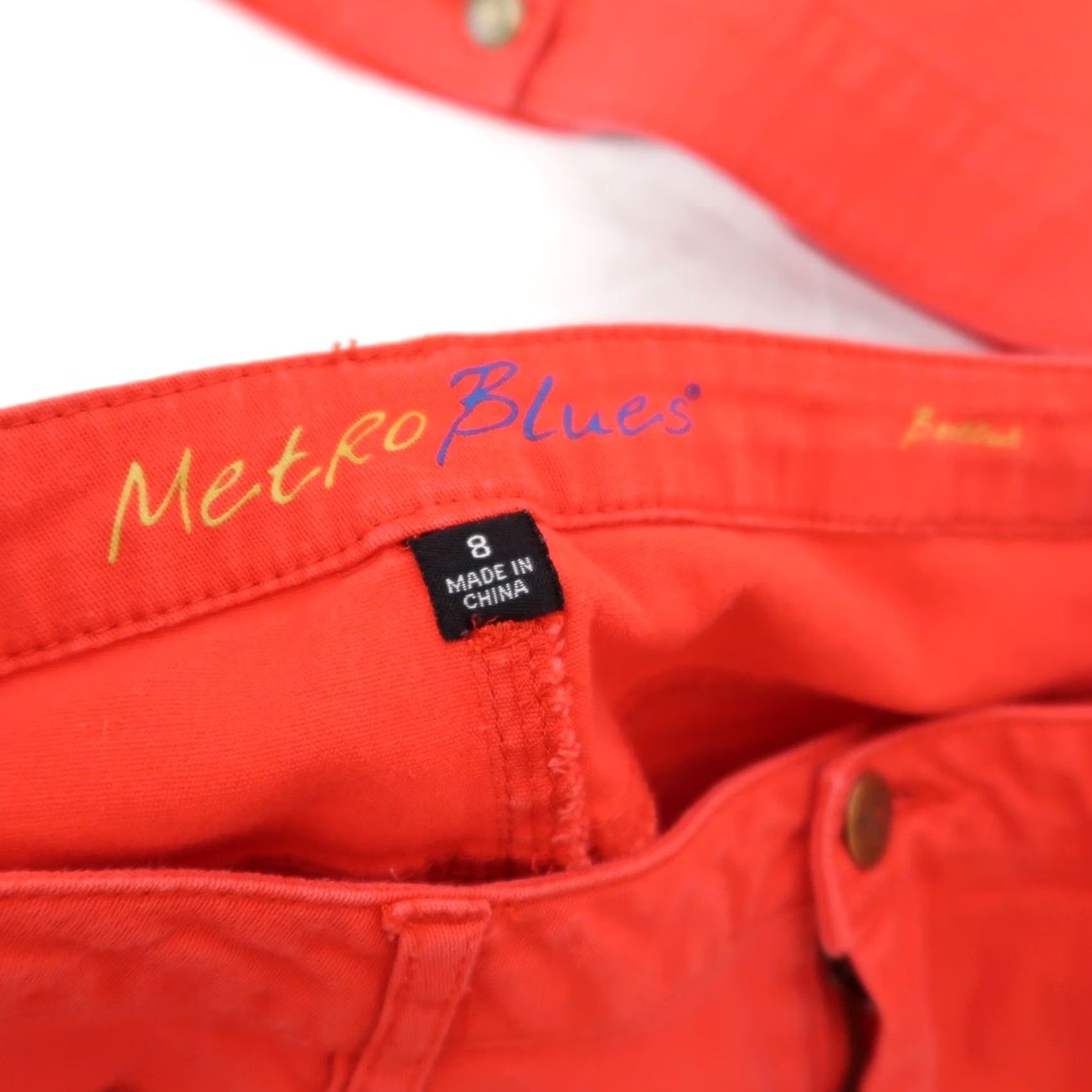 Vintage VINTAGE Metro Blues Denim Jacket and Bootcut Jeans Set 8 Coral Red 90s Two Piece Outfit/Set Womens Size 30" / US 8 / IT 44 - 6 Thumbnail
