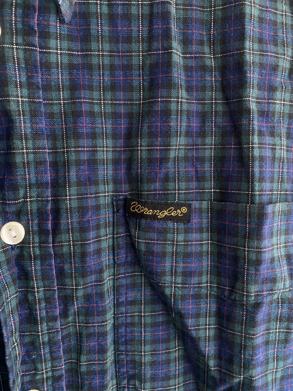 Wrangler Vintage western tartan shirt button up Size US L / EU 52-54 / 3 - 3 Thumbnail