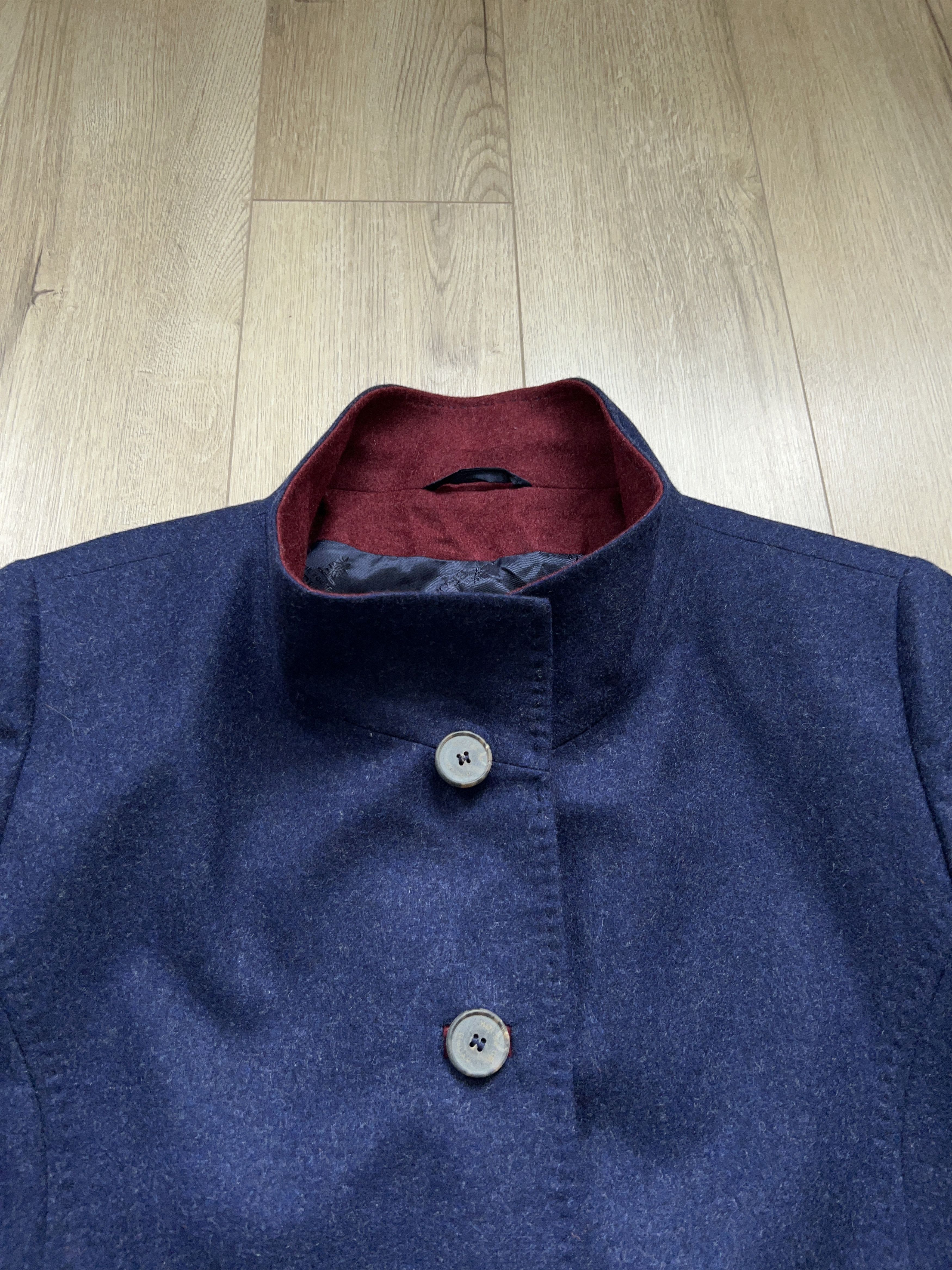 Vintage The House of Bruar Wool Coat Jacket Navy Blue Size US 16 Size XL / US 12-14 / IT 48-50 - 4 Thumbnail