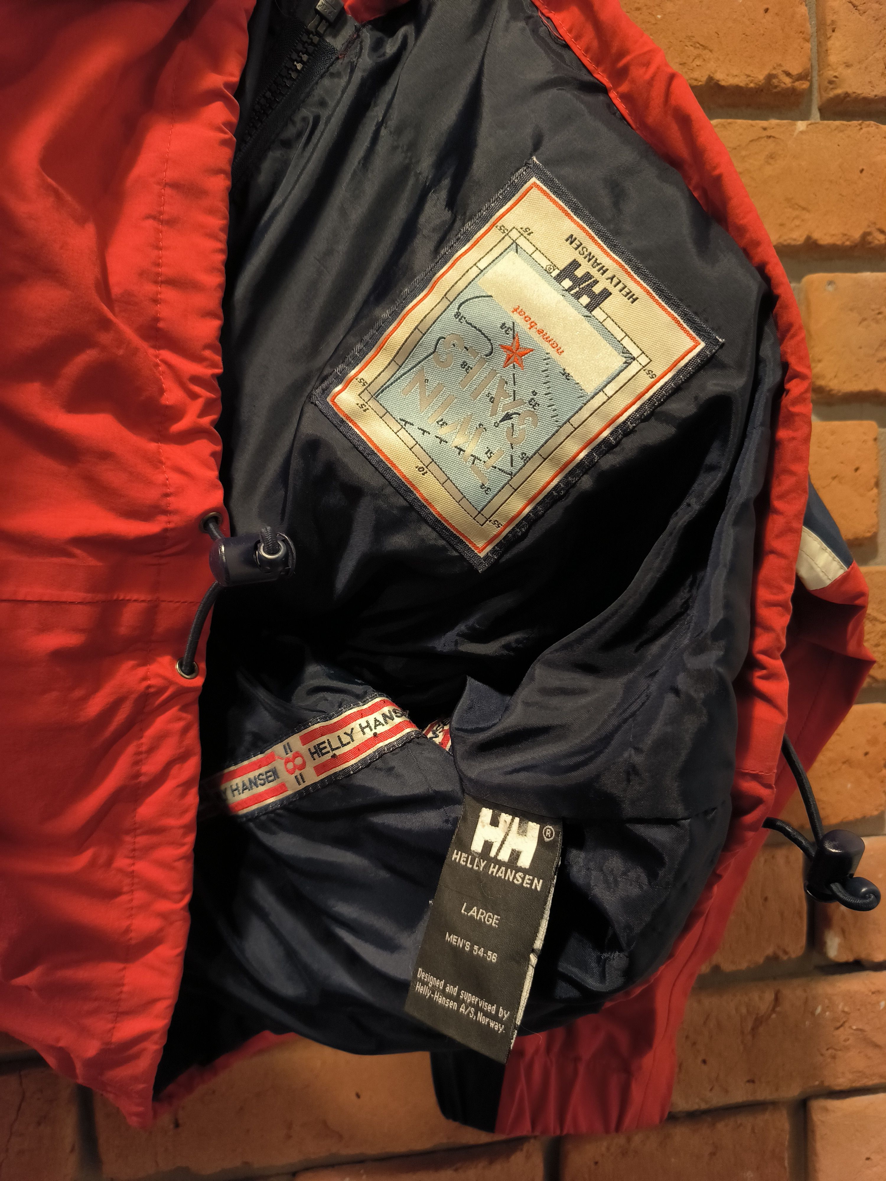 Helly Hansen × Vintage Vintage Helly Hansen HH Jacket Windbreaker Logo Red Size US XL / EU 56 / 4 - 5 Thumbnail