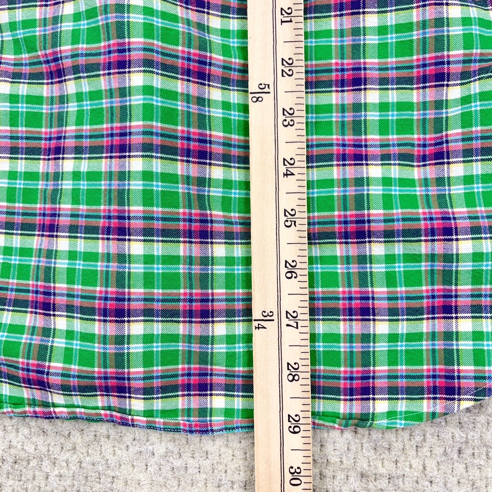 Ralph Lauren Ralph Lauren Shirt Men S Green Pink Button Up Oxford Cloth Plaid A36 Size US S / EU 44-46 / 1 - 7 Thumbnail