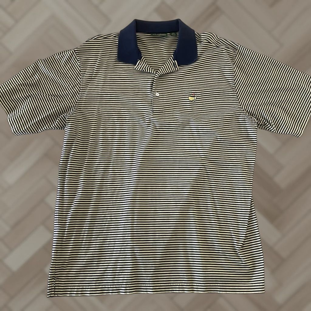 Vintage Amen Corner Masters Polo Shirt Striped Short Sleeve Yellow Mens XL Shirt Size US XL / EU 56 / 4 - 1 Thumbnail