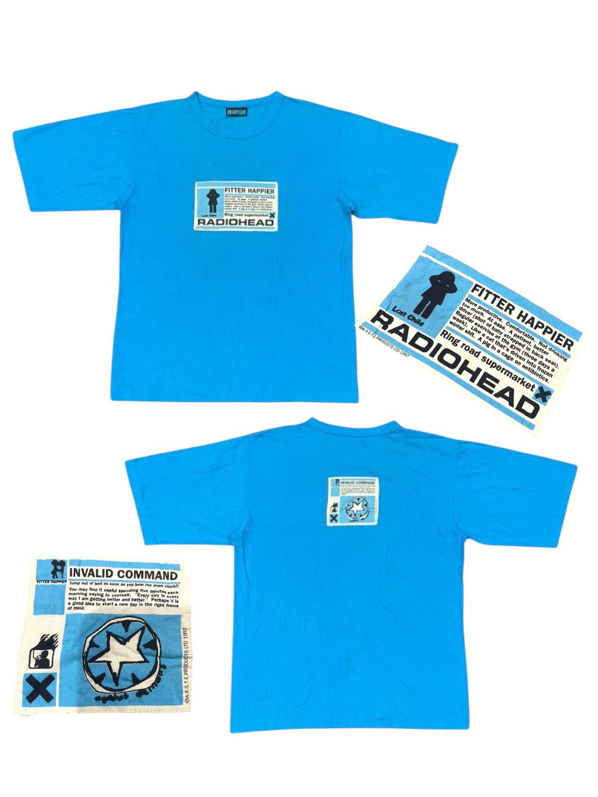 Vintage VTG 1997 Radiohead Fitter Happier Band Tee Size US L / EU 52-54 / 3 - 1 Thumbnail
