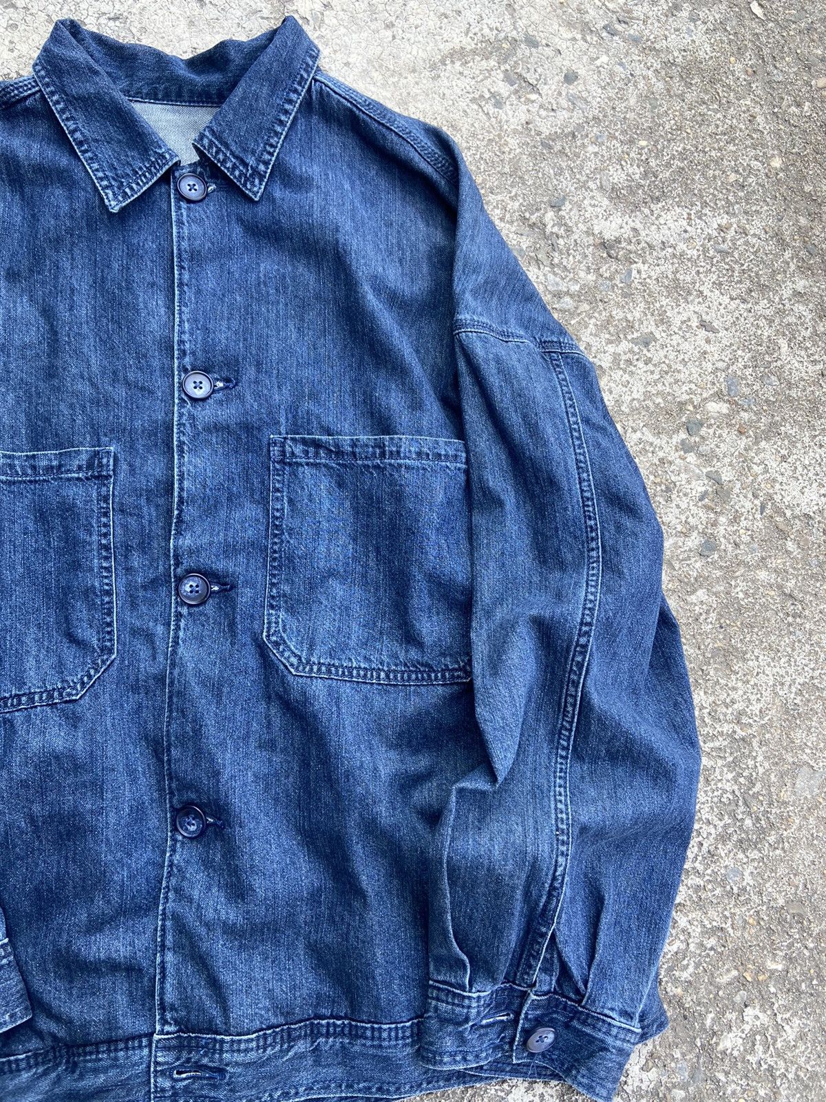 Japanese Brand × Vintage GU utility denim jacket workwear Size US M / EU 48-50 / 2 - 4 Thumbnail