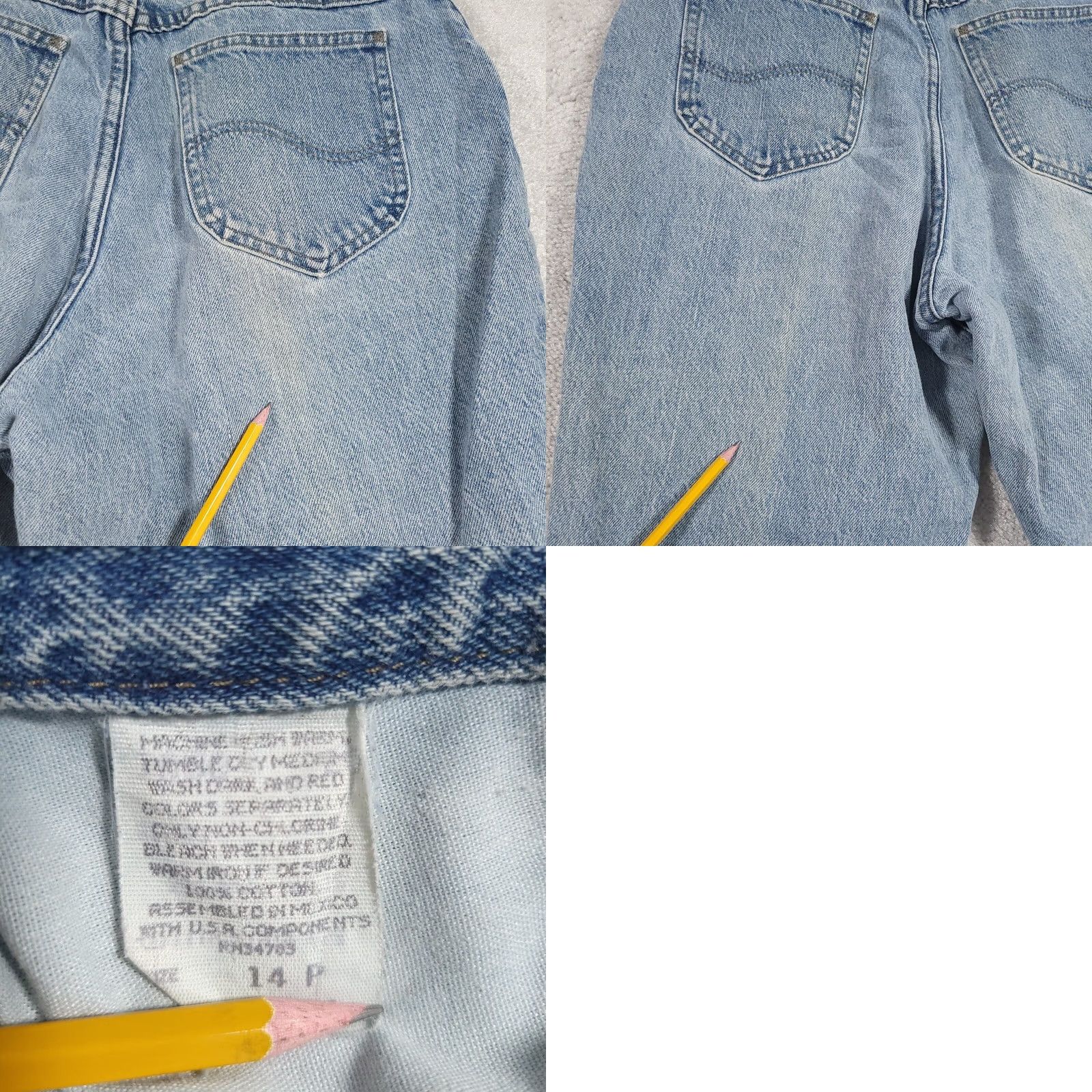 Lee VINTAGE Lee Women's Jeans 14P Petite Blue 27.5" Inseam Tapered High Rise Denim 5-Pocket Size 36" / US 14 / IT 50 - 10 Thumbnail