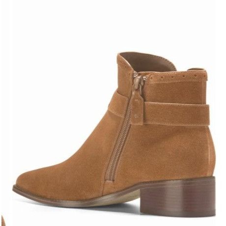 Cole Haan Cole Haan Womens Brown Suede Side Zip Up Norella Buckle Ankl Size US 8 / IT 38 - 4 Thumbnail