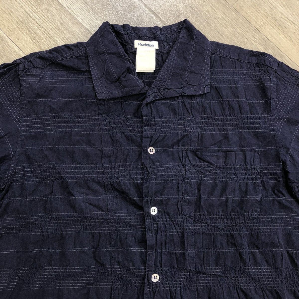 Issey Miyake × Japanese Brand × Tsumori Chisato Vintage Issey Miyake Plantation Designer Indigo Boro Shirt Size US M / EU 48-50 / 2 - 5 Thumbnail