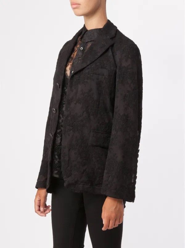 Comme des Garcons Womans Comme Des Garcons Lace Wool Blend Blazer in Black Size M / US 6-8 / IT 42-44 - 1 Thumbnail