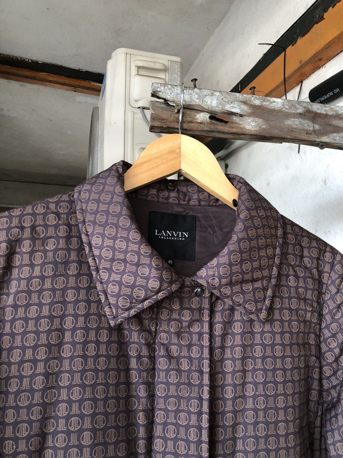 Lanvin Vintage Lanvin Monogram Light Puffer Jacket Size M / US 6-8 / IT 42-44 - 5 Thumbnail