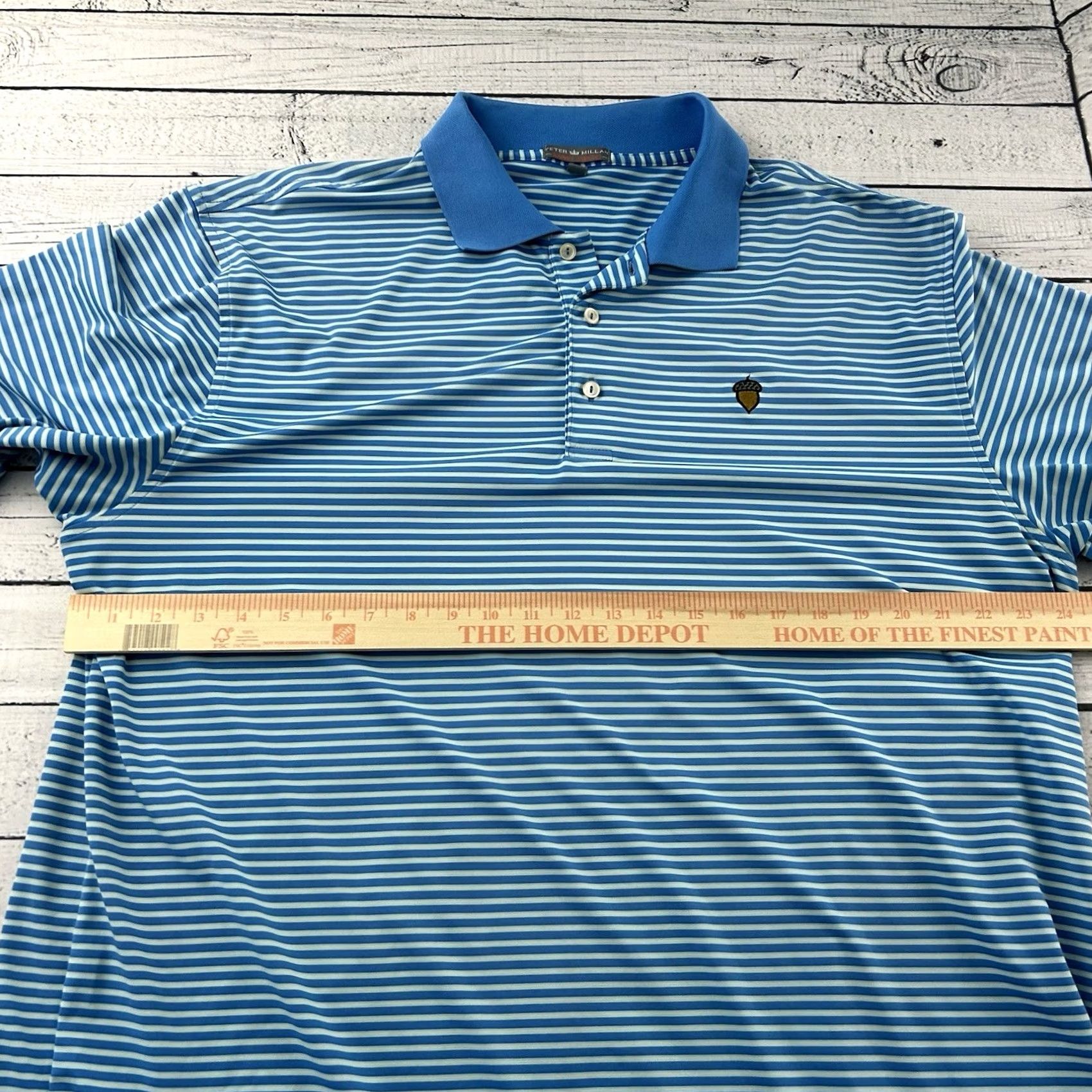 Peter Millar Peter Millar Summer Comfort Striped Spanish Oaks Polo Shirt Men's XL Blue Short Sleeve Button-Up Casual Shirt Size US XL / EU 56 / 4 - 5 Thumbnail