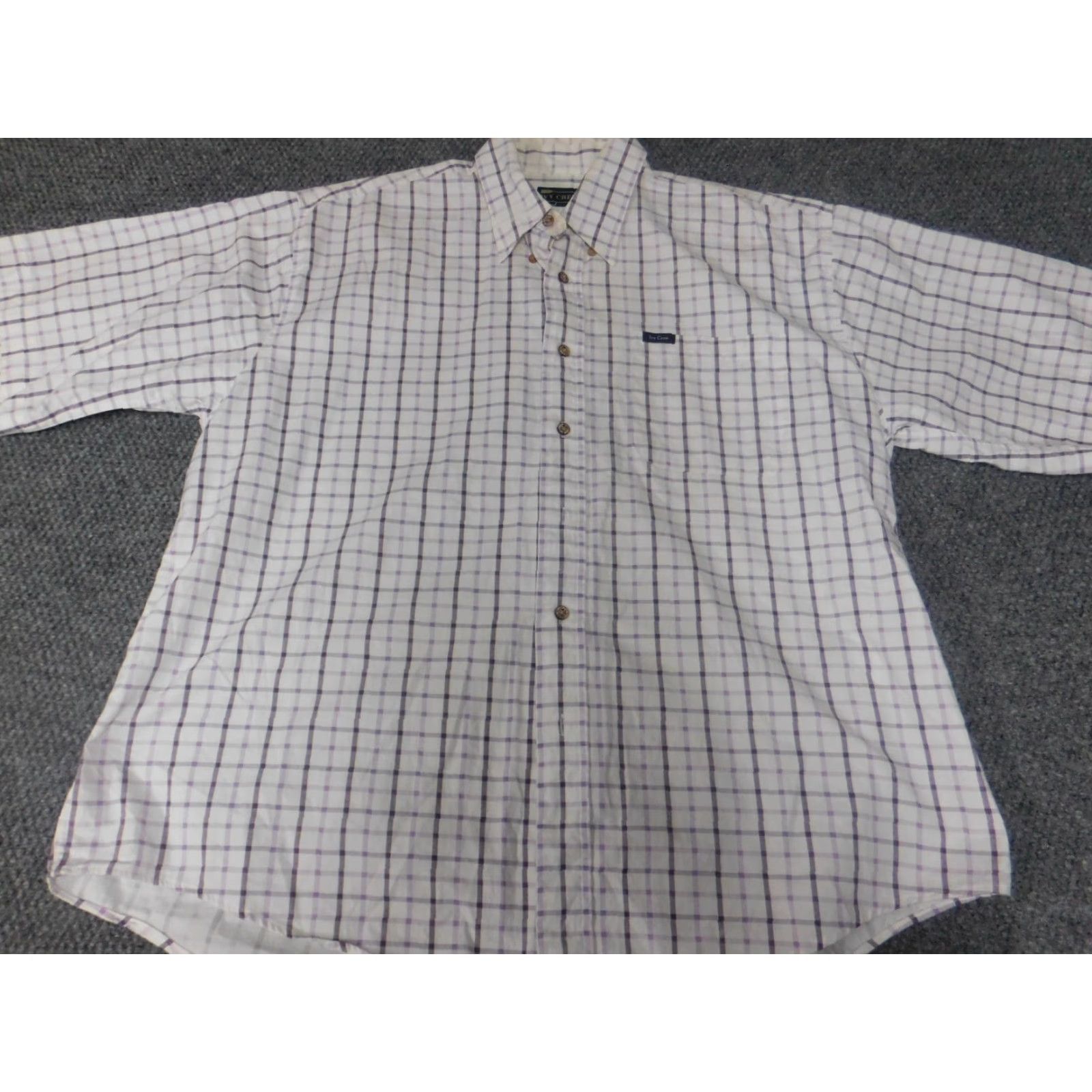 Vintage Ivy Crew Mens Shirt XL White Plaid Button-Down Collared Long Sleeve Button-Up Shirt Size US XL / EU 56 / 4 - 2 Thumbnail
