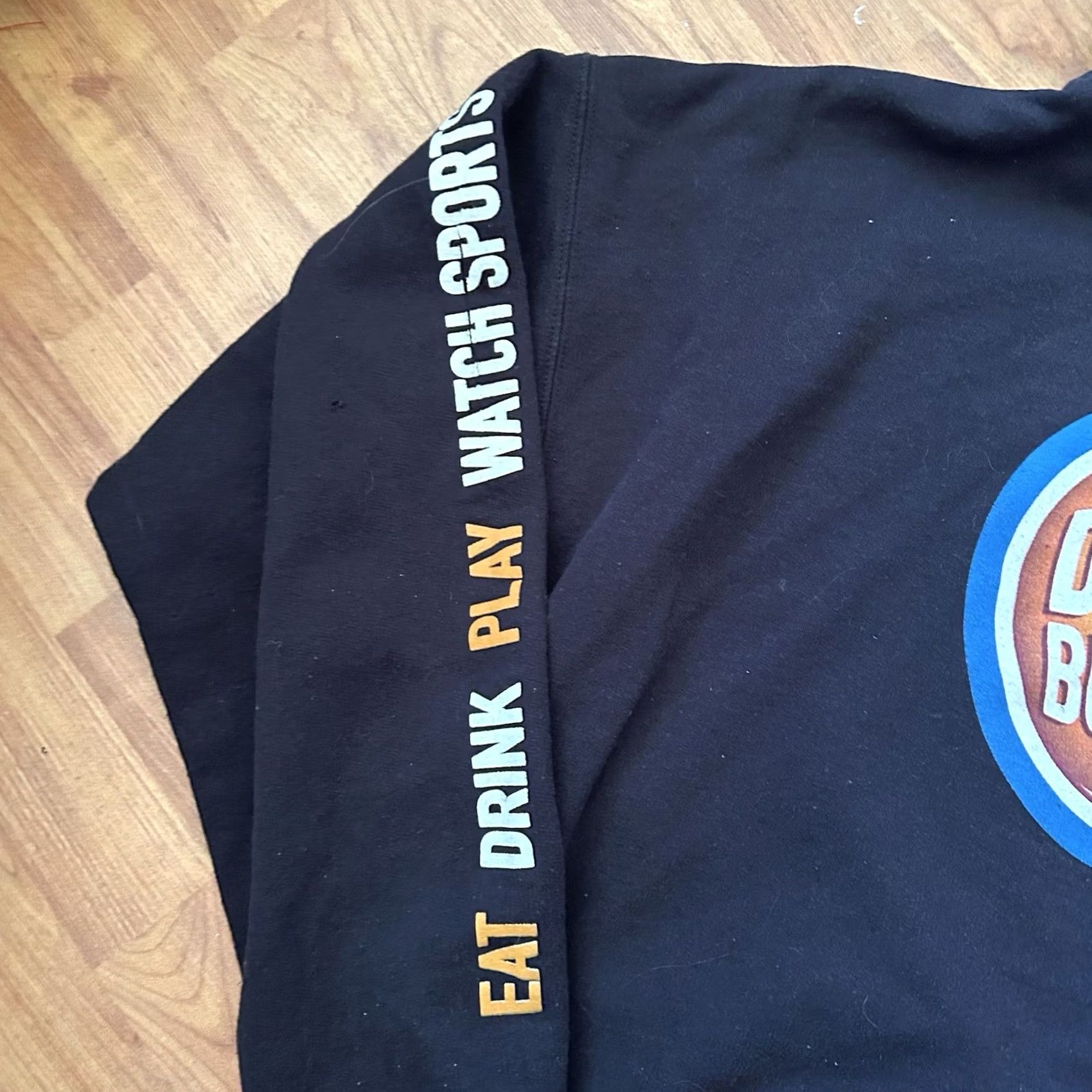 Hanes VINTAGE Hanes Hoodie Men XL Black 2000s Dave and Busters promo Pullover Size US XL / EU 56 / 4 - 2 Thumbnail