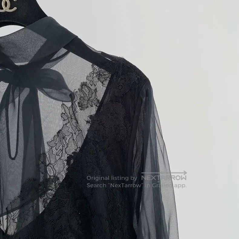 Valentino Valentino Black patchwork lace dress Size M / US 6-8 / IT 42-44 - 3 Thumbnail