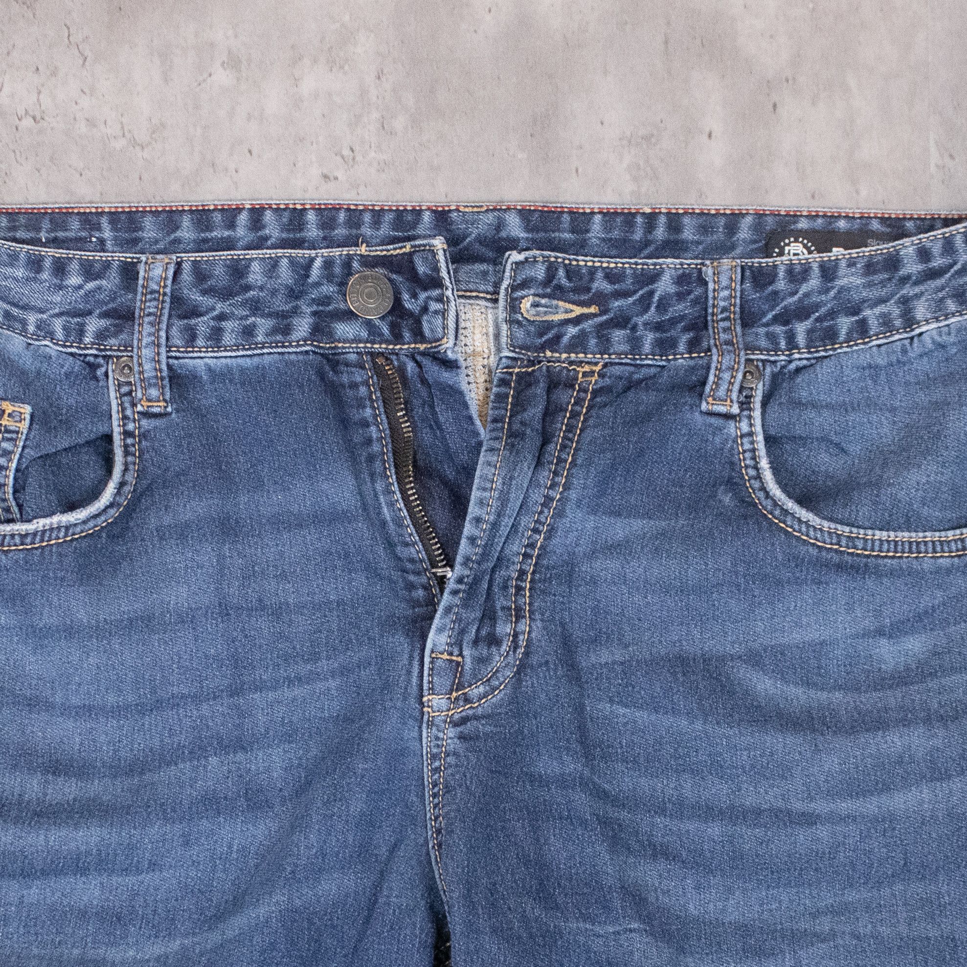 Vintage Y2K 2000's Live Free Midwash Baggy Jort Jean Shorts Size US 36 / EU 52 - 8 Thumbnail