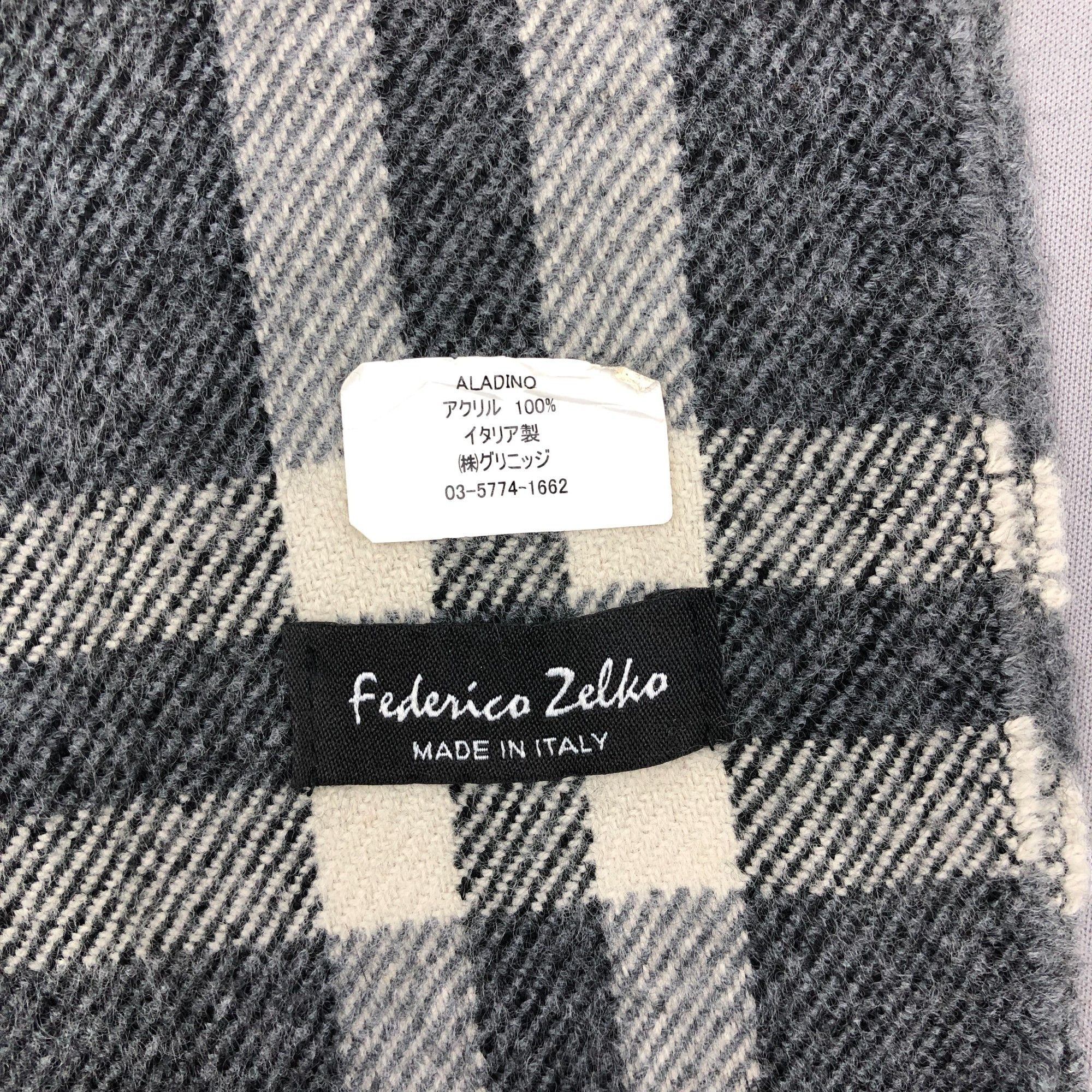 Vintage Vintage Federico Zelko Scarf Muffler Wool Cashmere Scarves Size ONE SIZE - 4 Thumbnail
