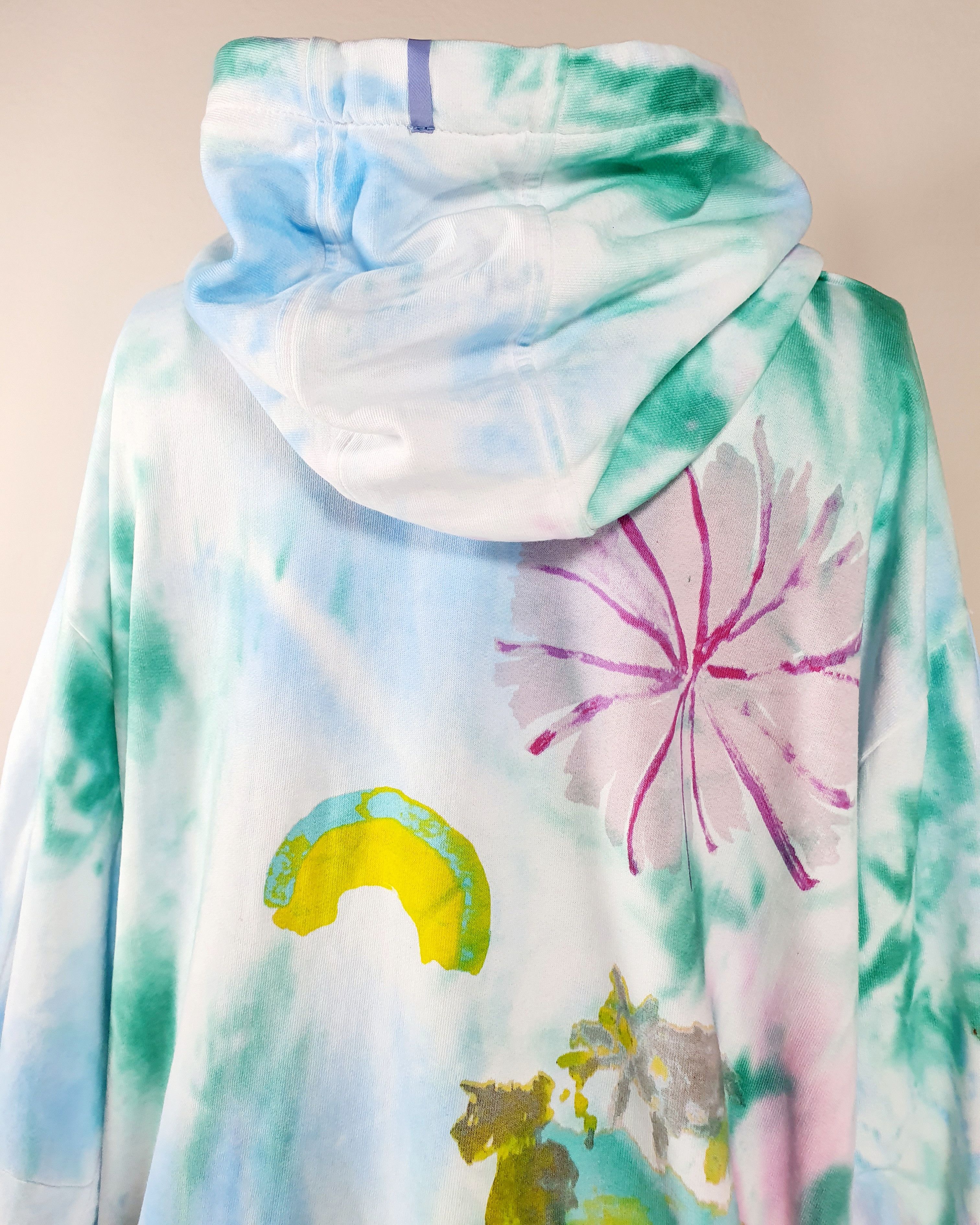 Alexander McQueen × MCQ Blue Tie-Dye Earth Up Hoodie Size XS / US 0-2 / IT 36-38 - 5 Thumbnail