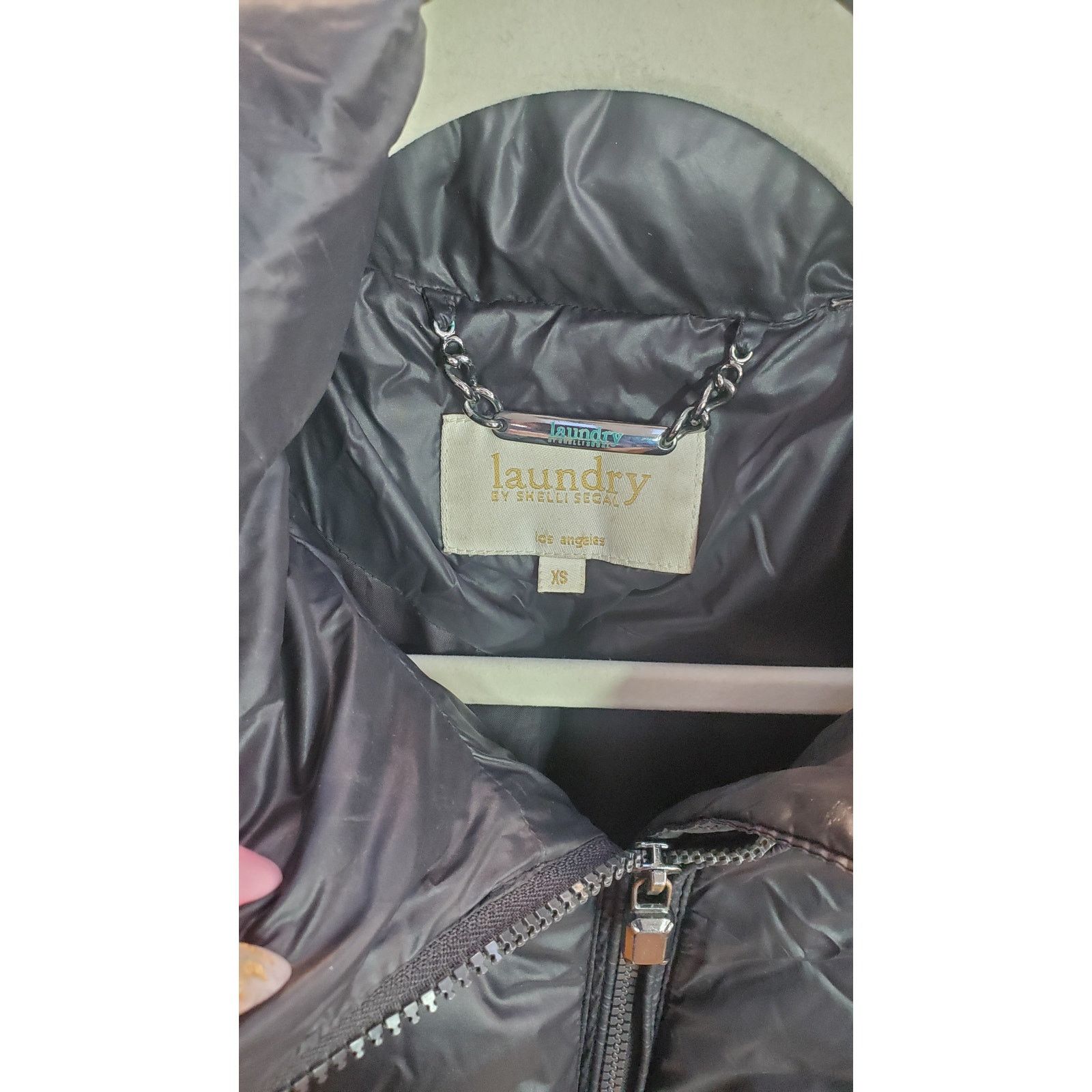 Laundry by Shelli Segal Laundry Black Puffer Zip Jacket XS Size XS / US 0-2 / IT 36-38 - 3 Thumbnail
