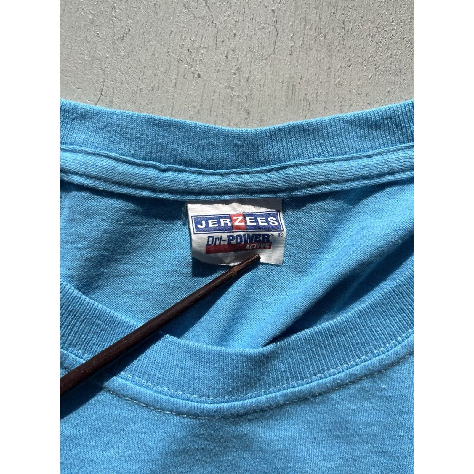 Jerzees VINTAGE Jerzees T-Shirt Turquoise Logo Myrtle Beach SC 80s 90s Men’s M Cotton Blend Embroidered Logo Graphic Circle Mythical Beach Size US M / EU 48-50 / 2 - 3 Thumbnail