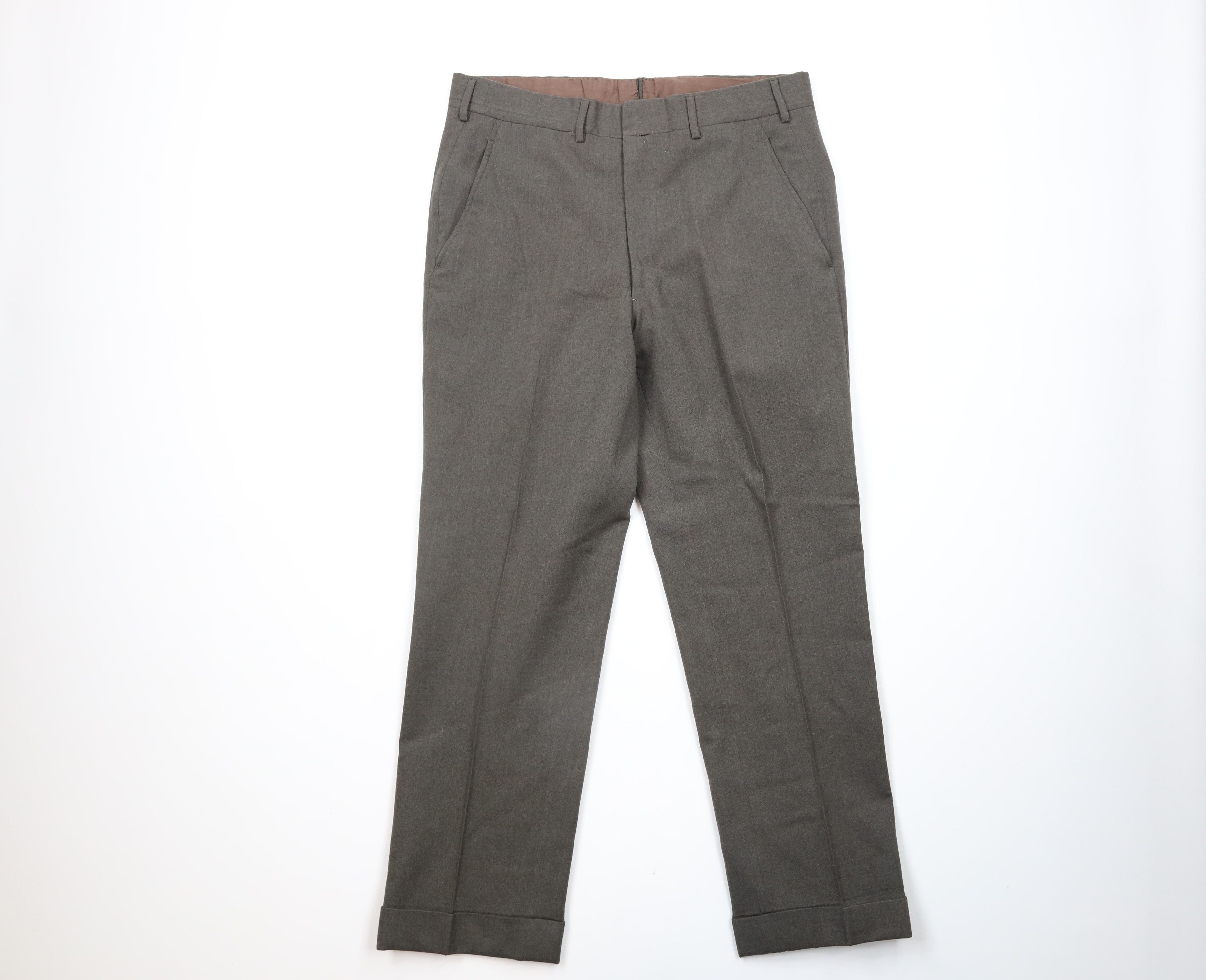 Brooks Brothers × Vintage Vintage 70s Brooks Brothers Chino Pants Trousers Green USA Size US 34 / EU 50 - 1 Thumbnail